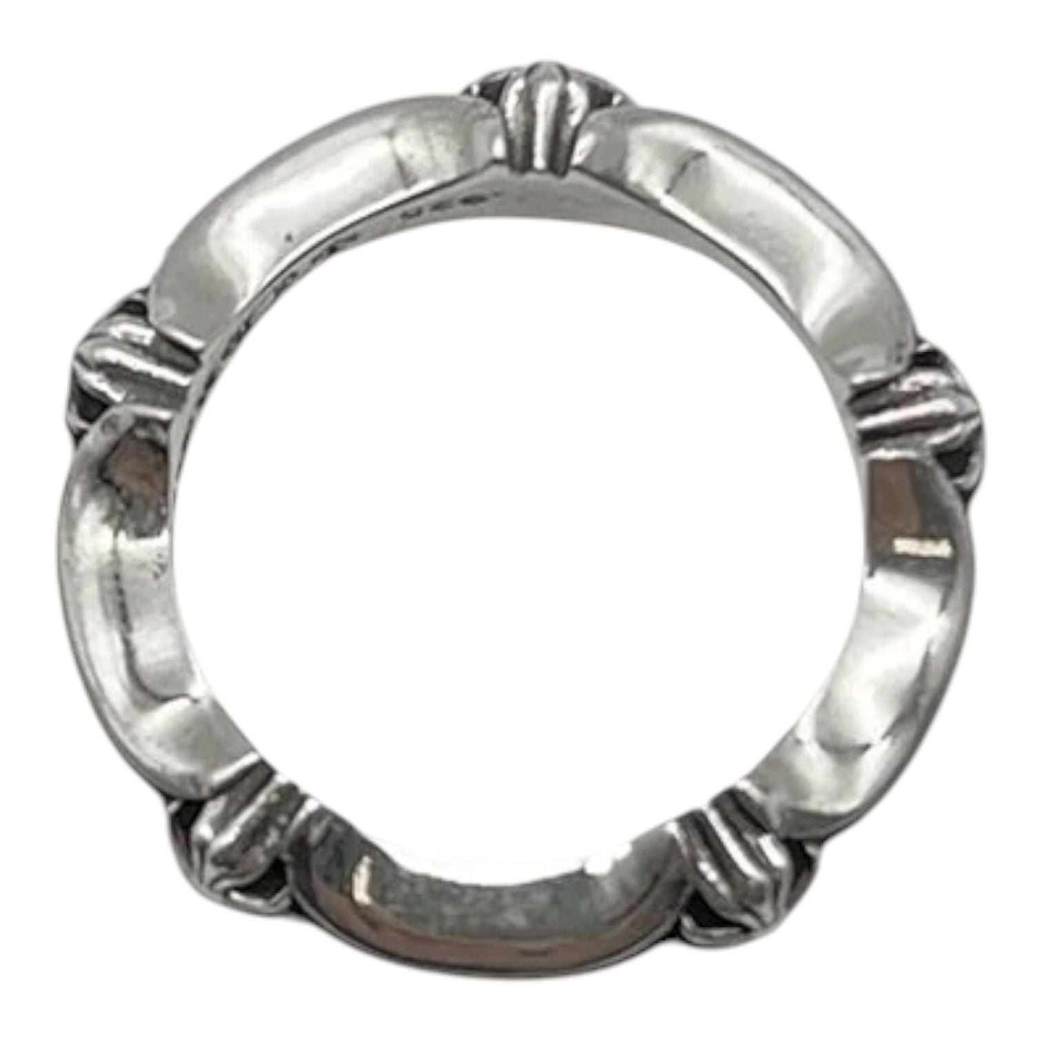 Chrome Hearts Silver Plus and Bone Ring - US Size 6