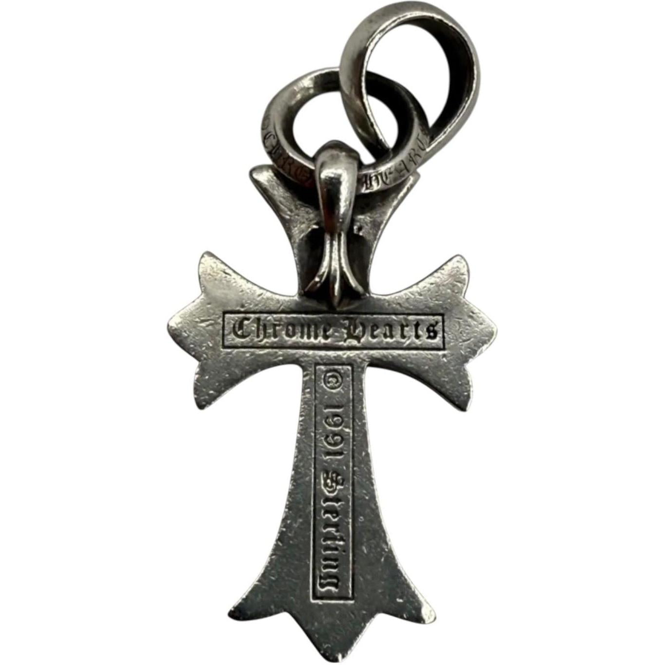 Chrome Hearts Silver Small Cross Pendant with Bale