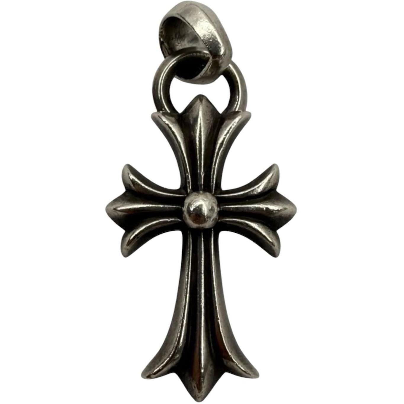 Chrome Hearts Silver Small Cross Pendant with Bale