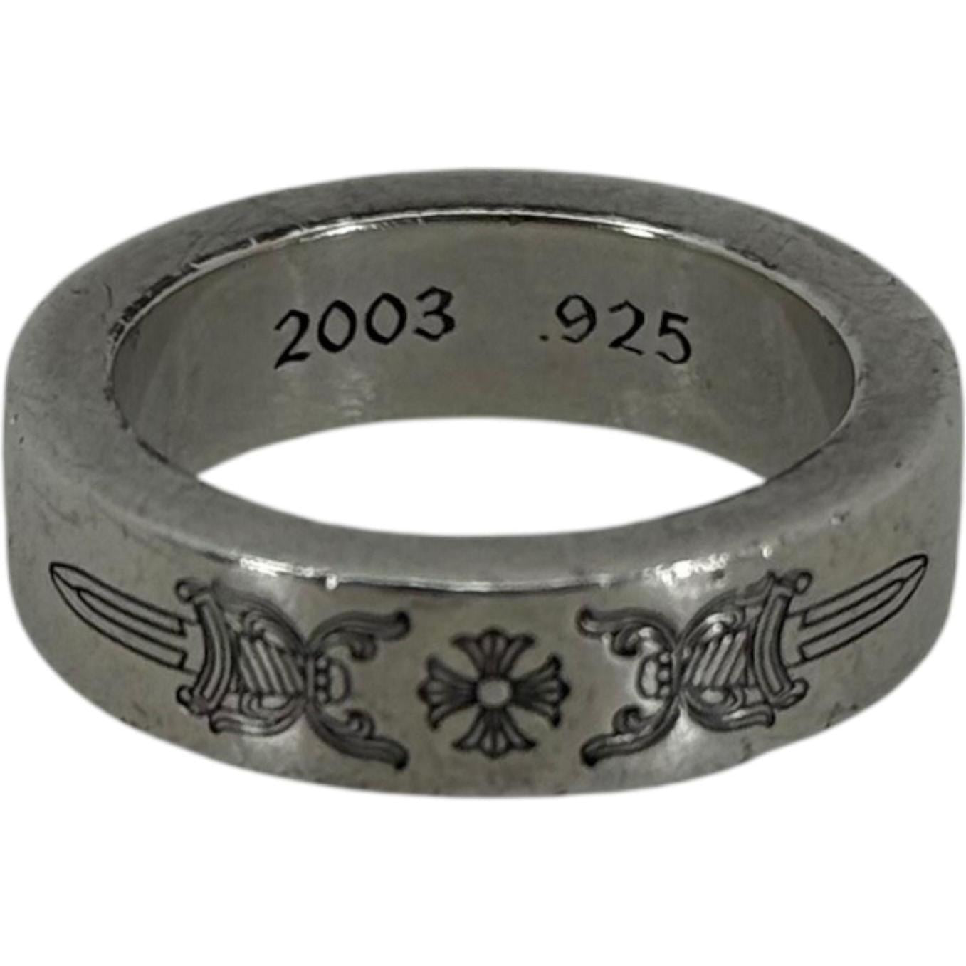 Chrome Hearts Silver Spacer Dagger Ring - Size 7 - Lightly Worn