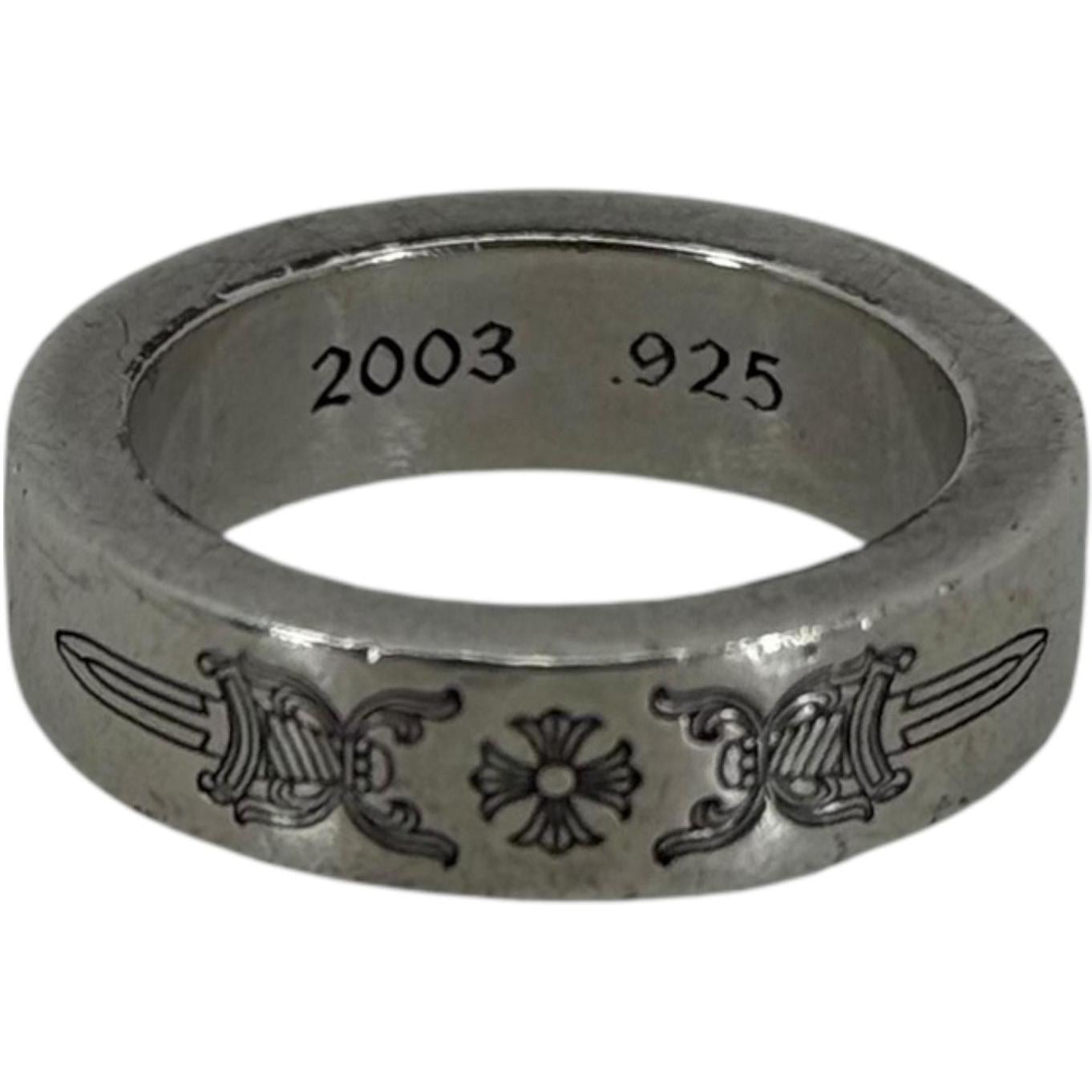 Chrome Hearts Silver Spacer Dagger Ring - Size 7 - Lightly Worn