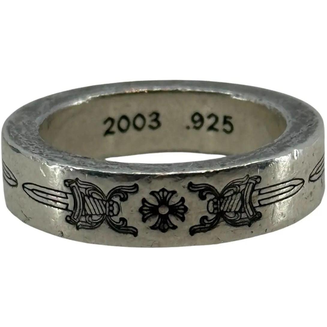 Chrome Hearts Silver Spacer Dagger Ring - US Size 9