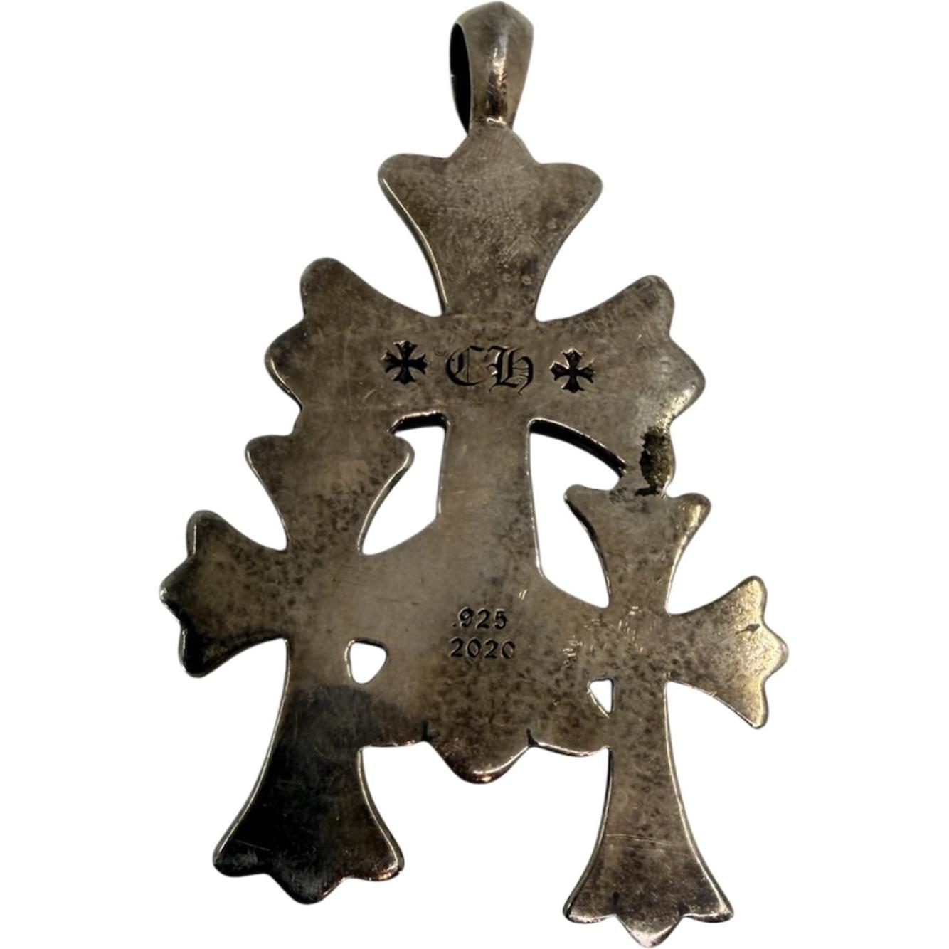 Chrome Hearts Silver Triple Cross Pendant