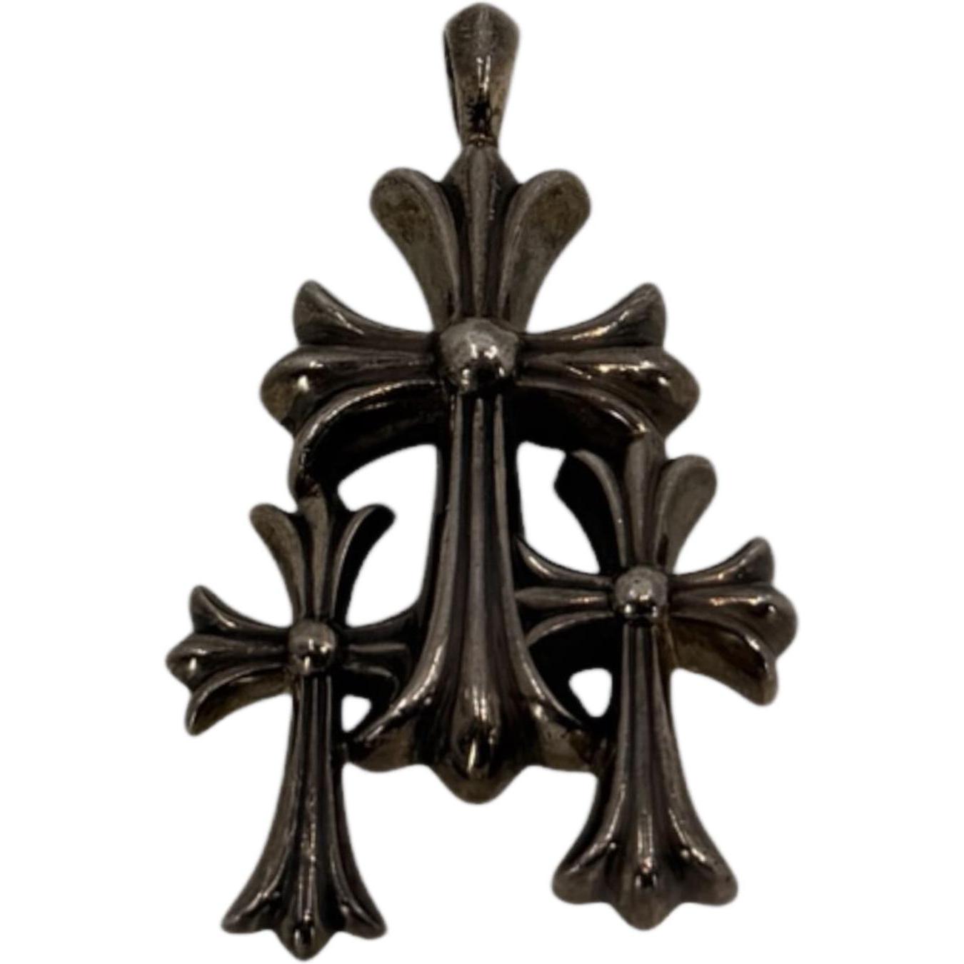 Chrome Hearts Silver Triple Cross Pendant