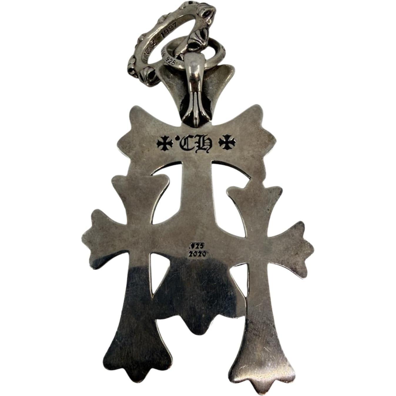 Chrome Hearts Silver XLarge Triple Cross Pendant