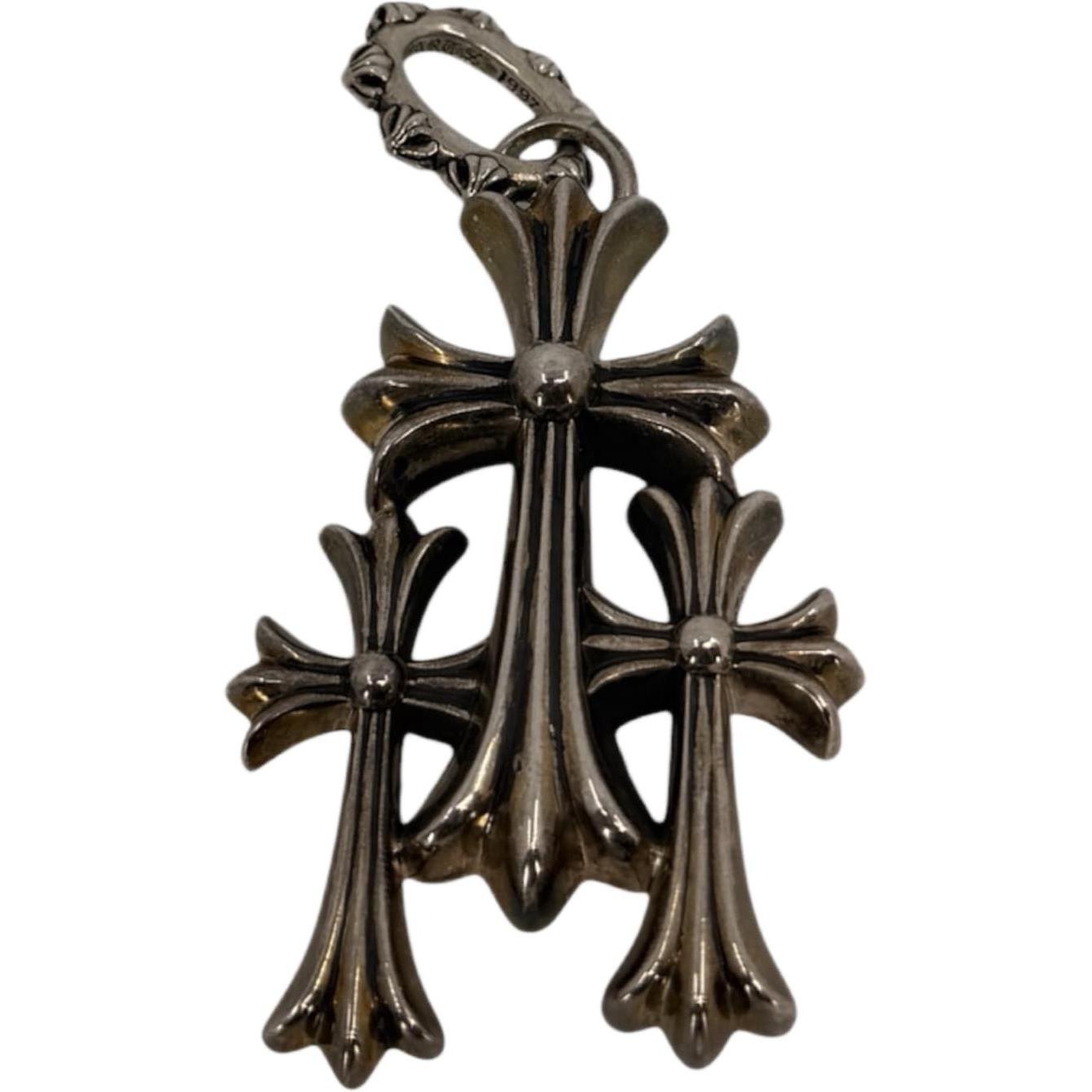 Chrome Hearts Silver XLarge Triple Cross Pendant
