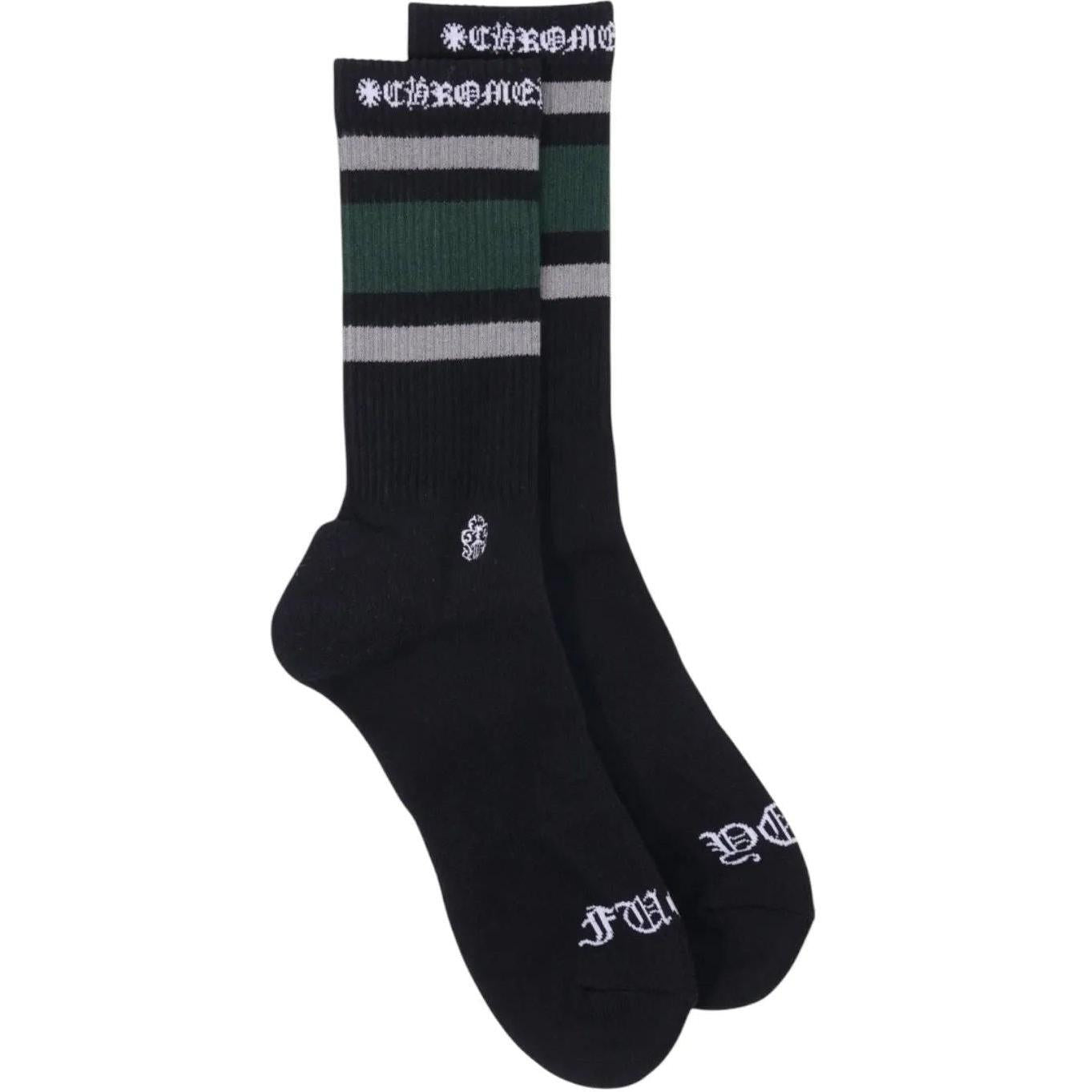 Chrome Hearts Sport Striped Socks Black/Green