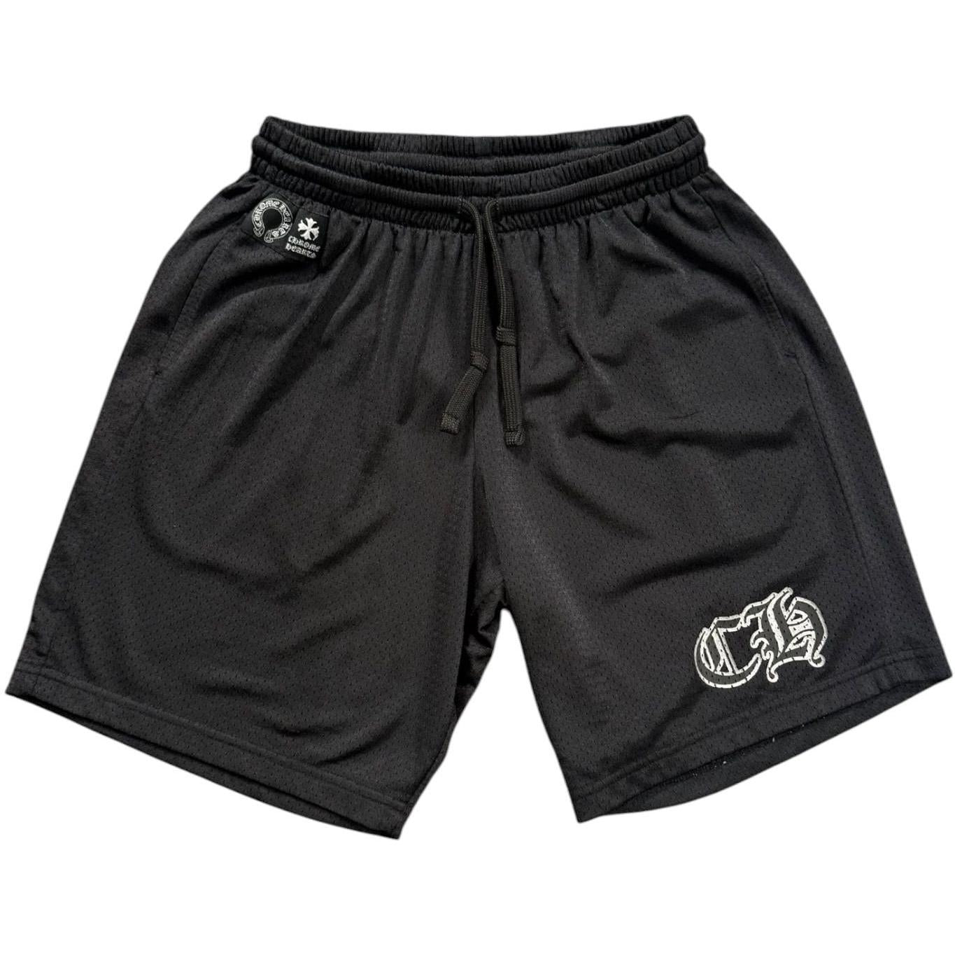 Chrome Hearts Sports Mesh Varsity Shorts Black - Used