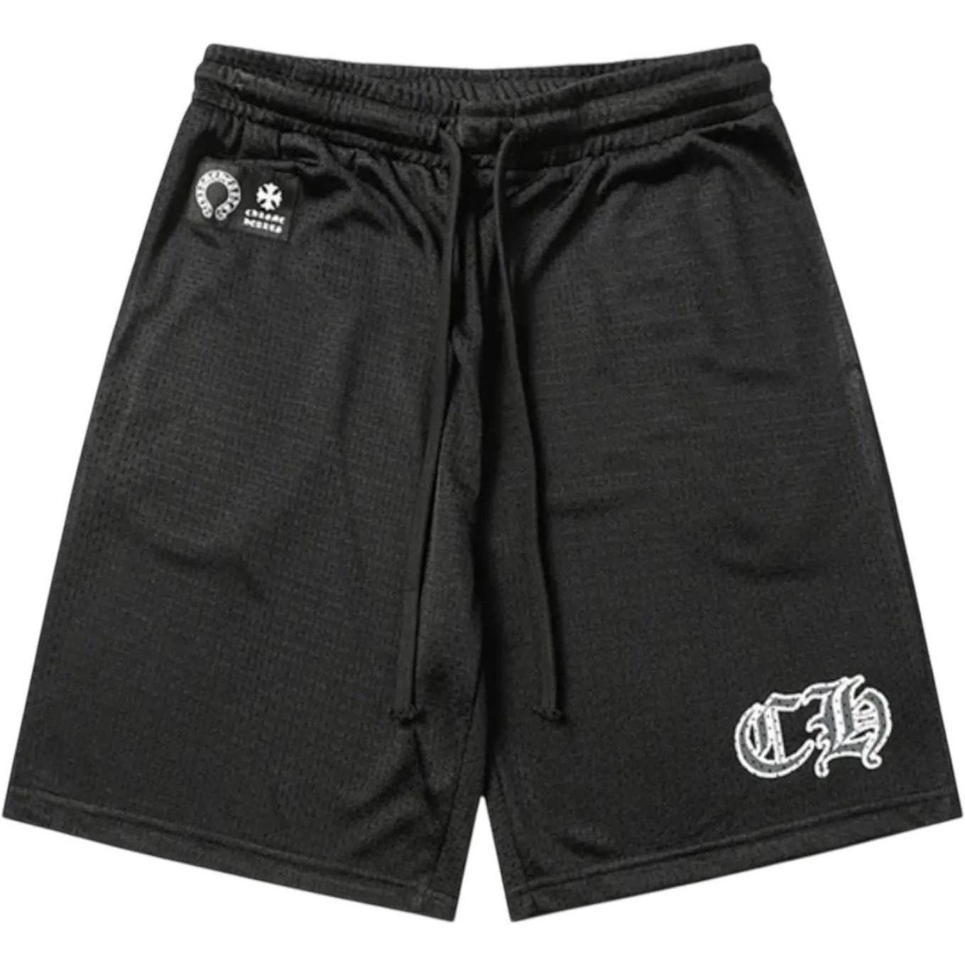 Chrome Hearts Sports Mesh Varsity Shorts Black