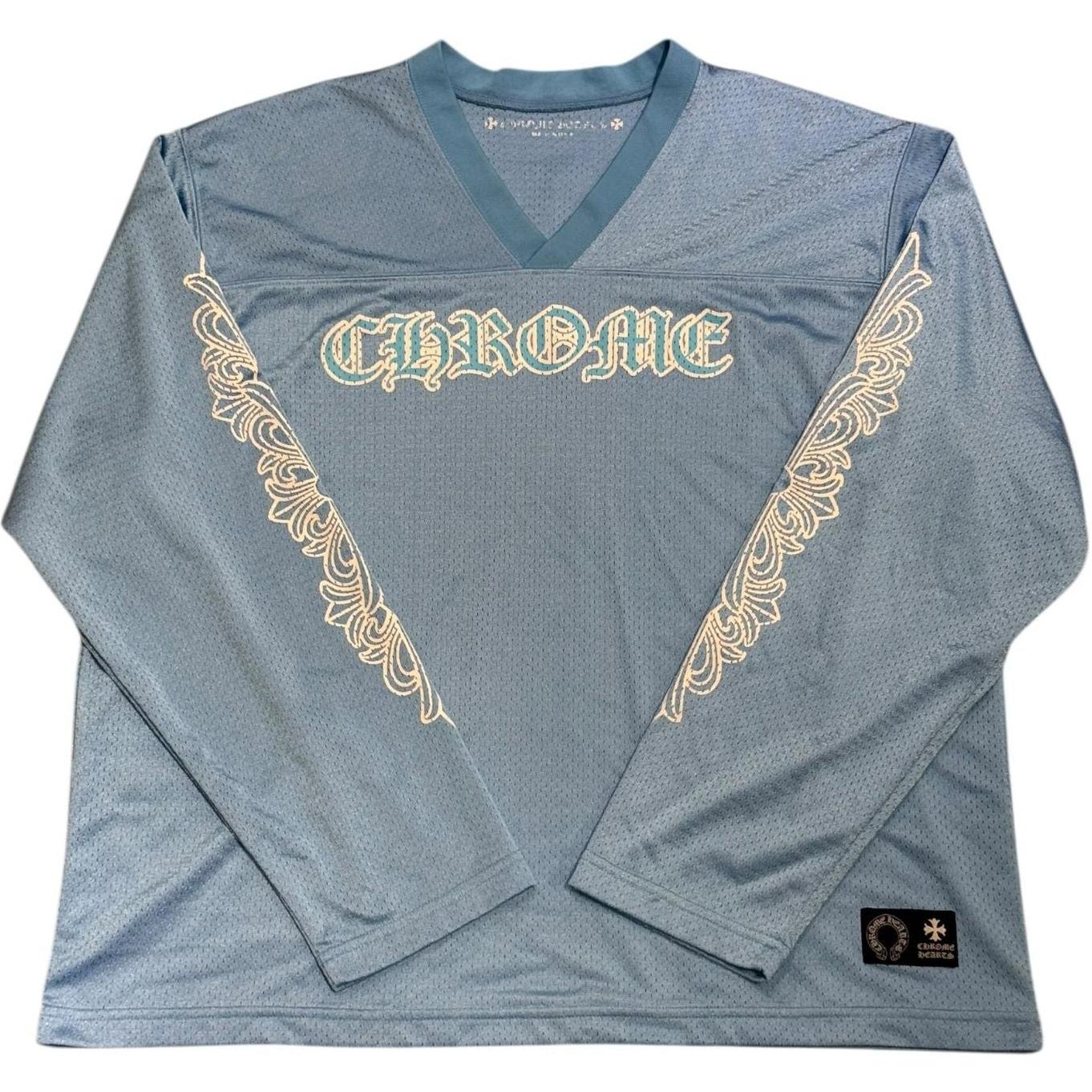 Chrome Hearts Sports Mesh Warm Up Jersey Blue - Lightly Used