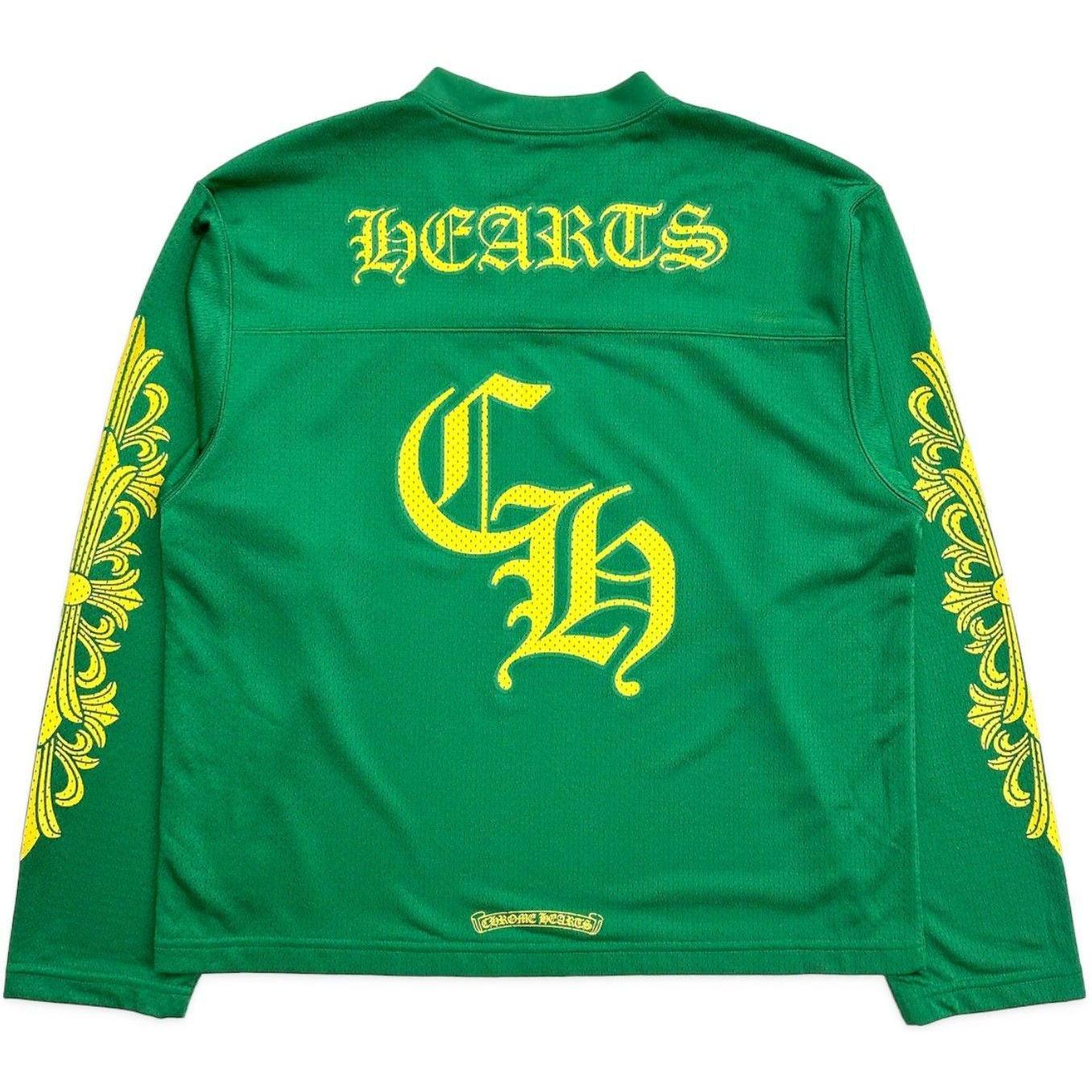 Chrome Hearts Sports Mesh Warm Up Jersey Green/Yellow
