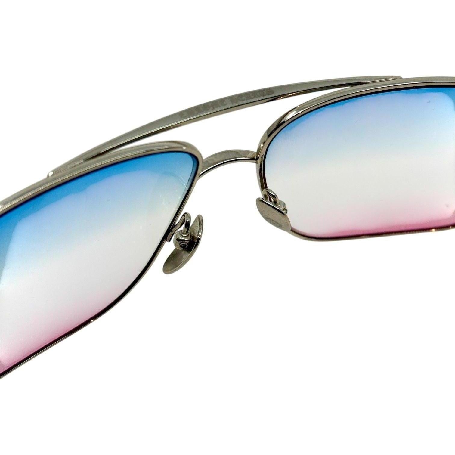 Chrome Hearts Stains VII Blue Pink Diamond Sunglasses