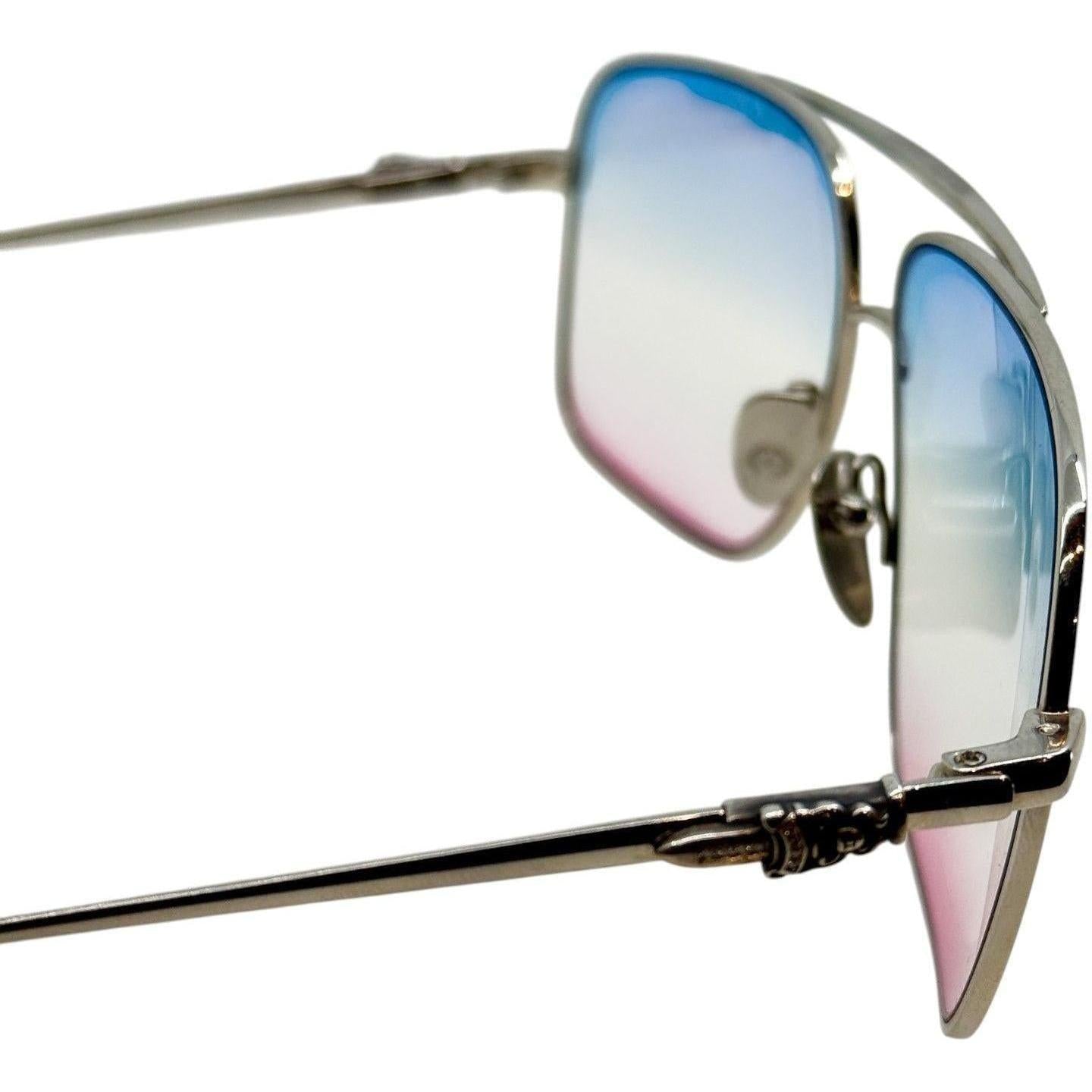 Chrome Hearts Stains VII Blue Pink Diamond Sunglasses