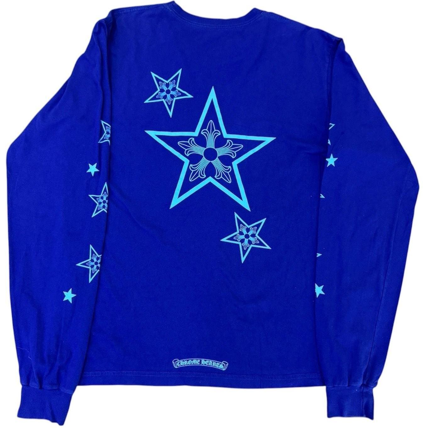 Chrome Hearts Star L/S T-shirt Blue - Like New