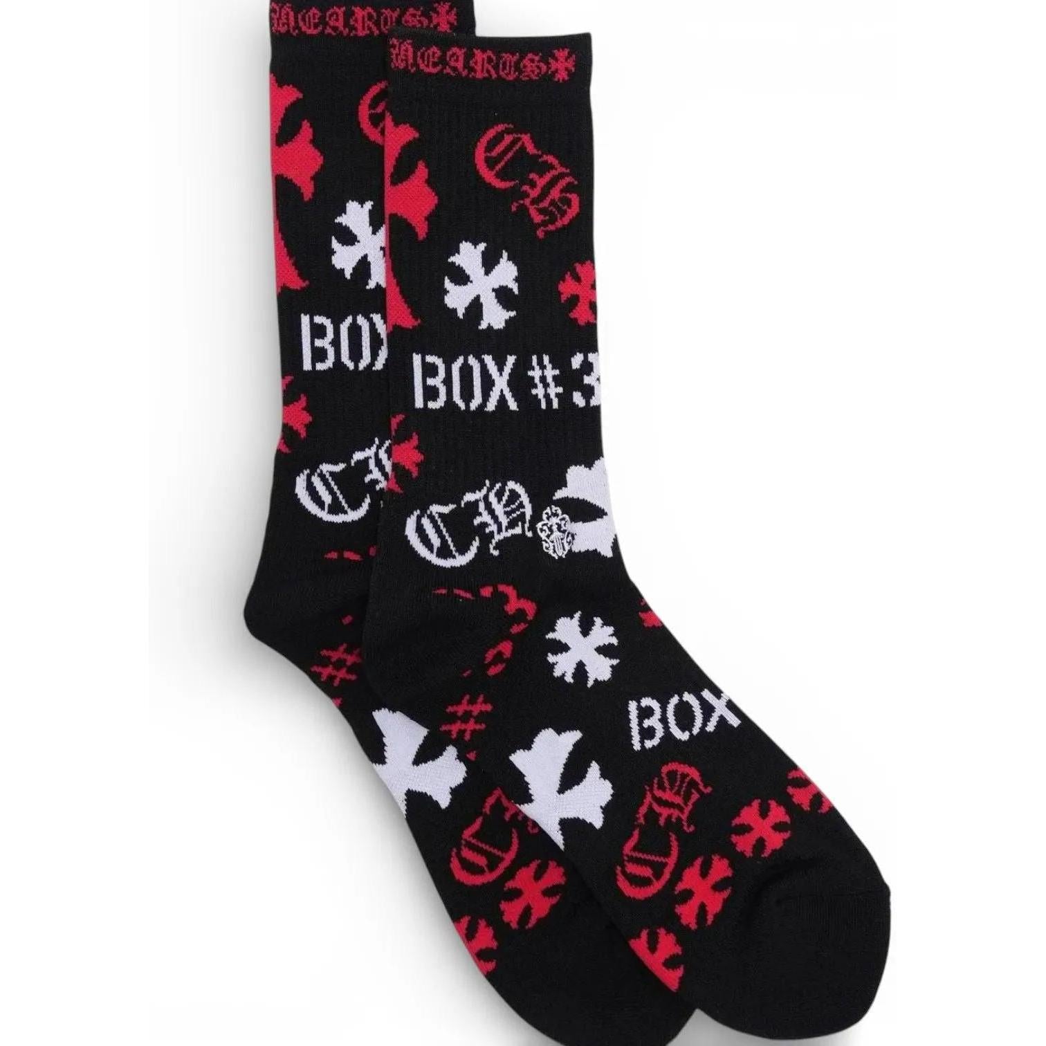Chrome Hearts Stencil Socks Black/Red