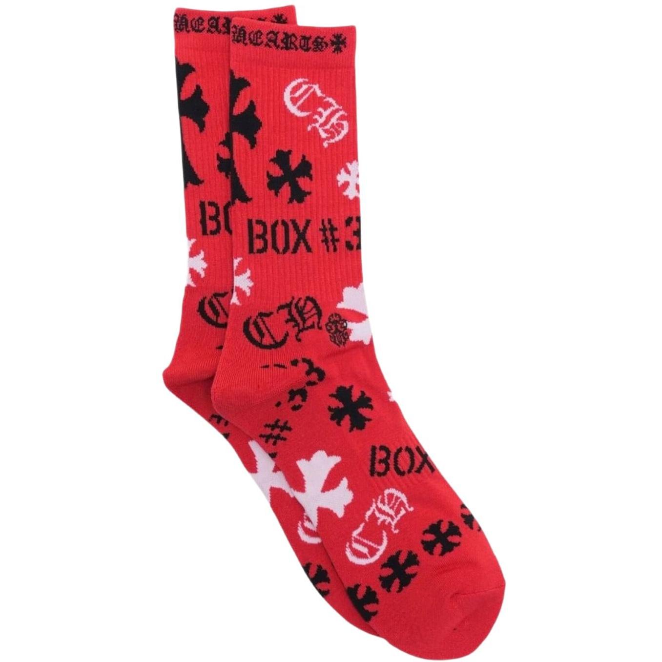 Chrome Hearts Stencil Socks Red
