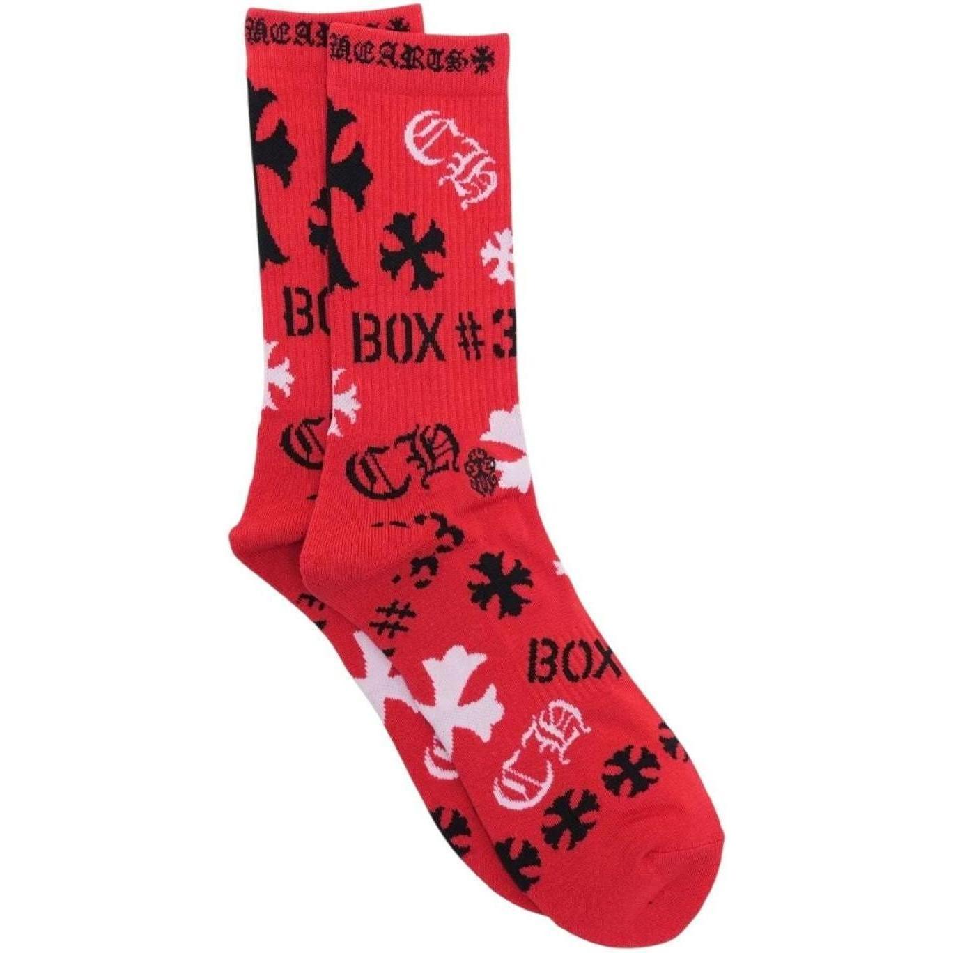 Chrome Hearts Stencil Socks Red