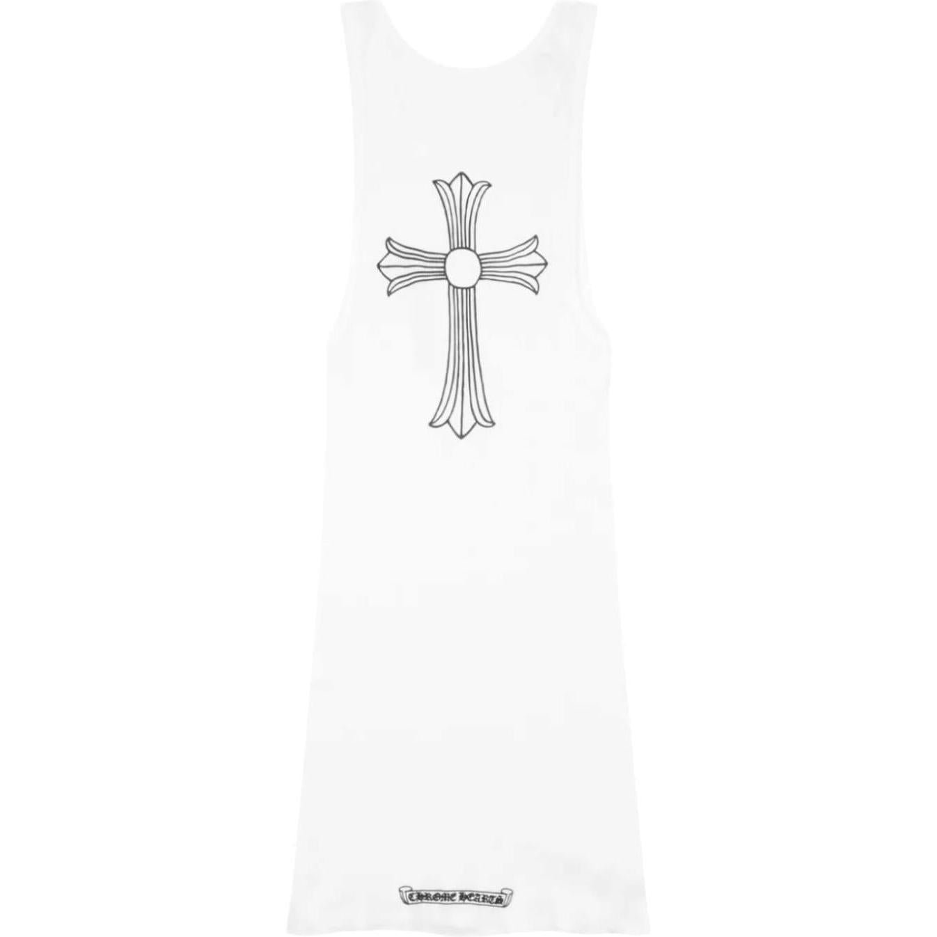 Chrome Hearts T Bar Cross Rib Tank White