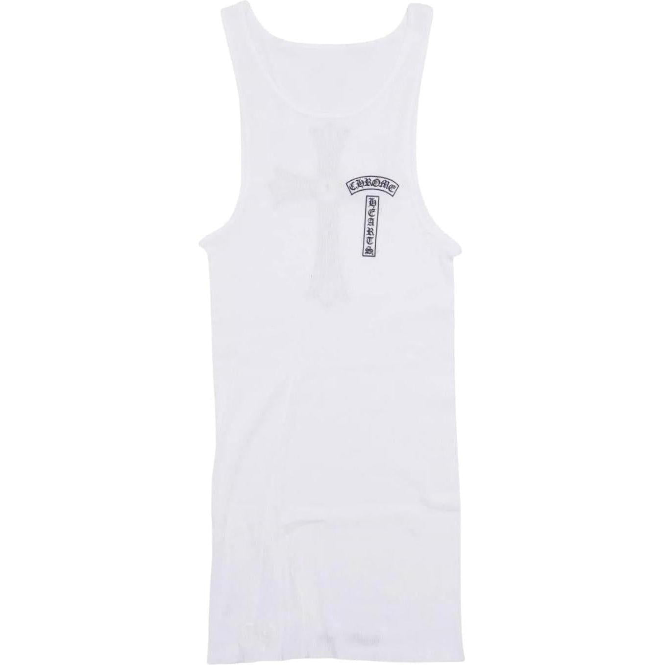 Chrome Hearts T Bar Cross Rib Tank White