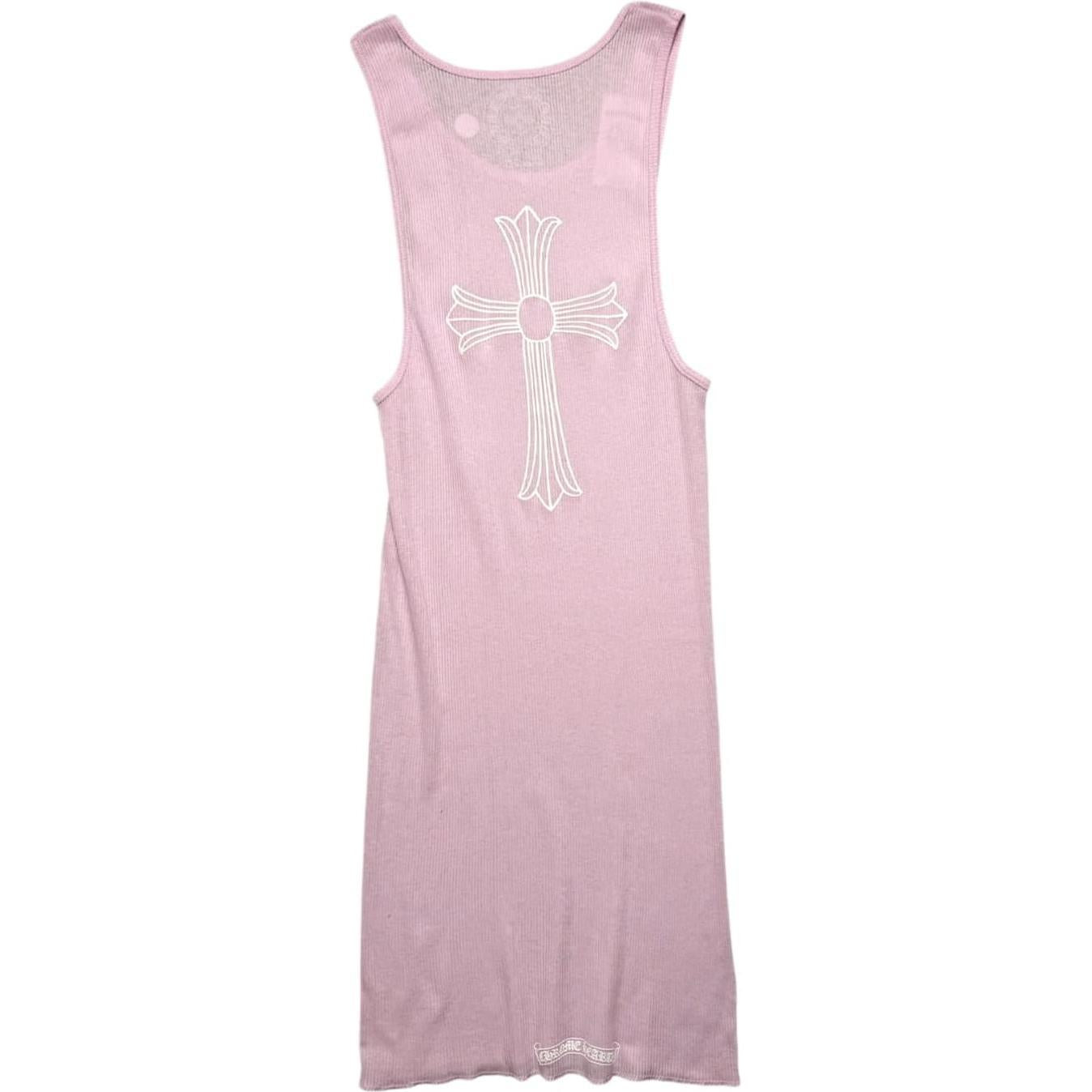 Chrome Hearts T-Bar Cross Tank Top Pink