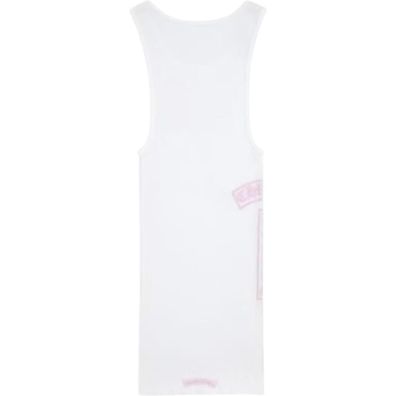 Chrome Hearts T Bar Rib Tank White/Pink