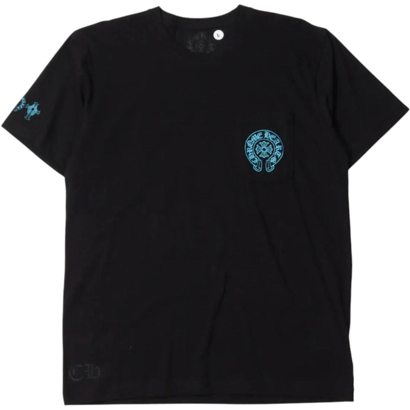 Chrome Hearts Teal Horseshoe T-Shirt Black