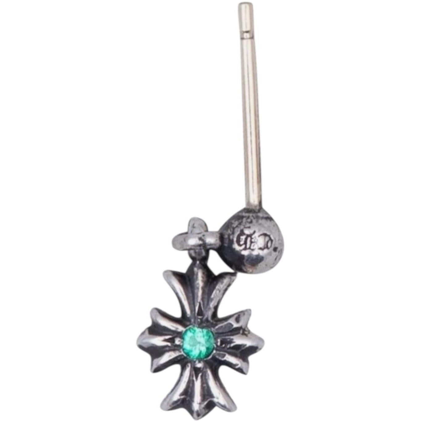Chrome Hearts Tiny E Emerald Drop Earrings (Set of 2)