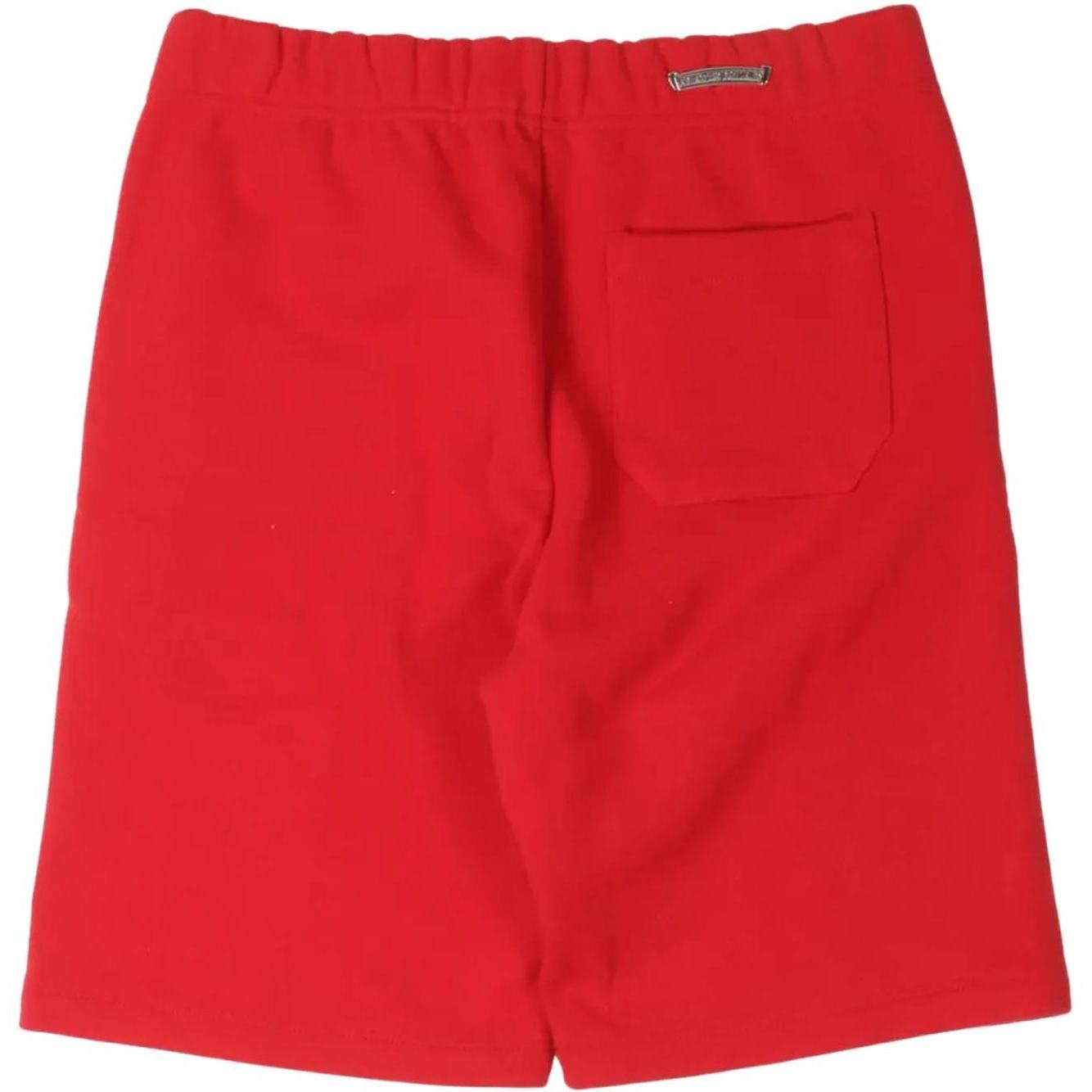 Chrome Hearts Triple Cross Embroidered King Taco Sweat Shorts Red