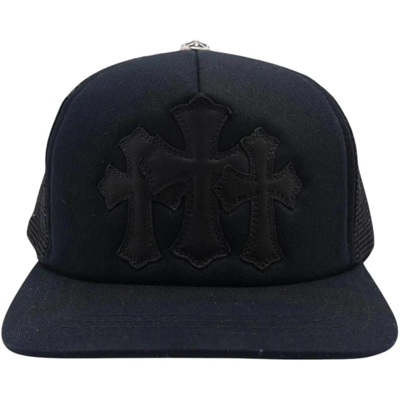 Chrome Hearts Triple Cross Trucker Hat Black