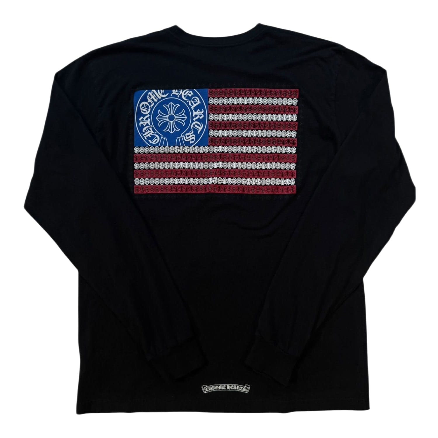 Chrome Hearts USA Flag Pocket Long-Sleeve Black