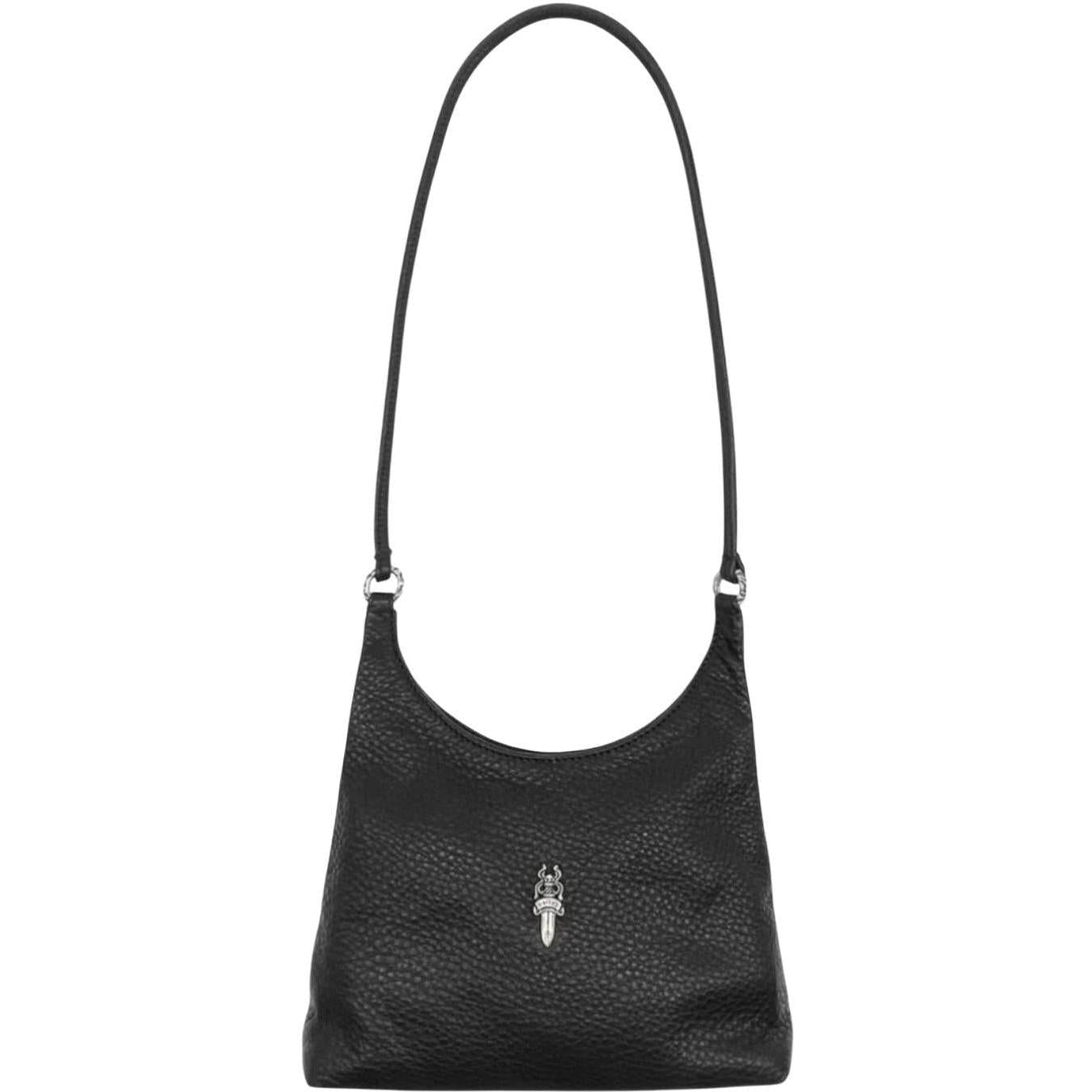 Chrome Hearts VIV Dagger Leather Shoulder Bag Black