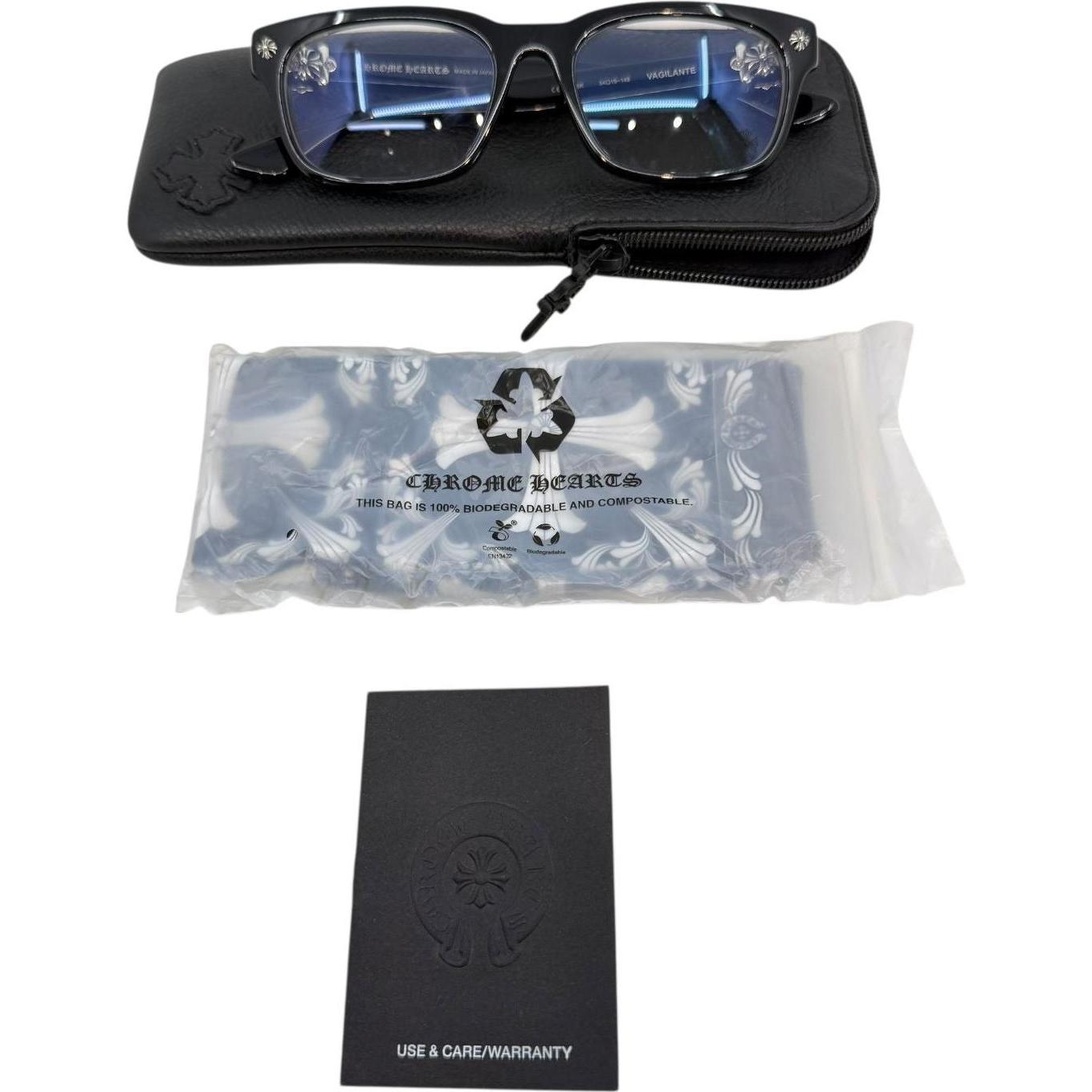 Chrome Hearts Vagilante Black/Sterling Silver Glasses