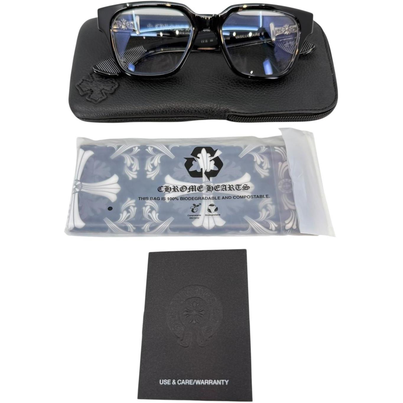 Chrome Hearts Vagillionaire II Black/Sterling Silver Glasses
