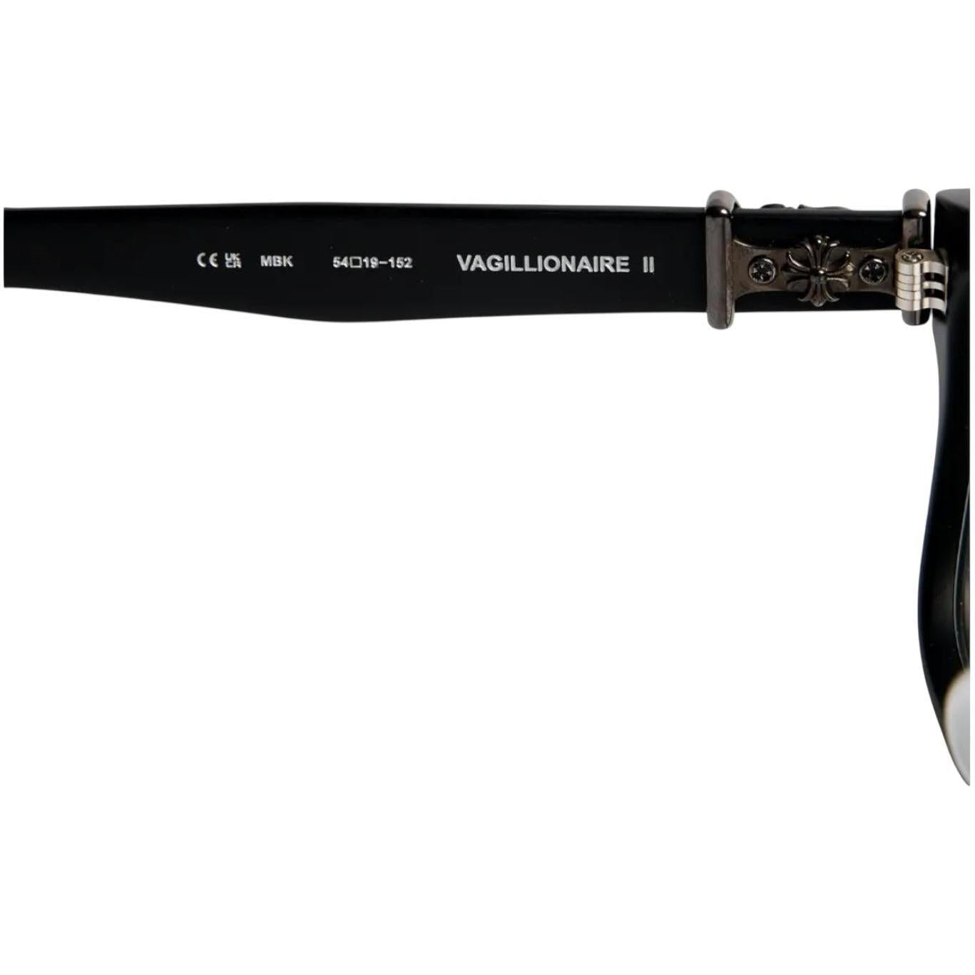 Chrome Hearts Vagillionaire II Black/Sterling Silver Glasses