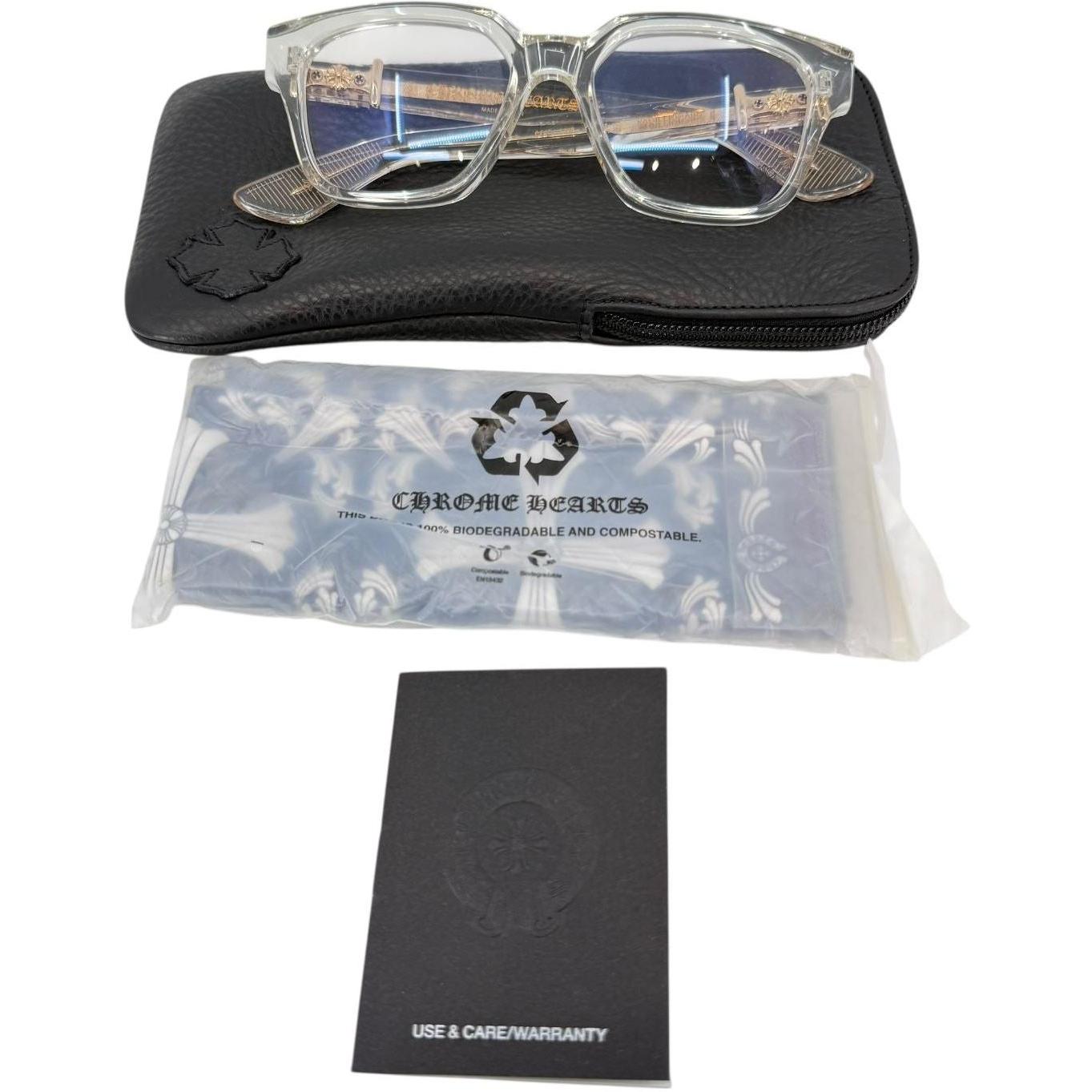 Chrome Hearts Vagillionaire II Crystal/18k Gold Plated Glasses