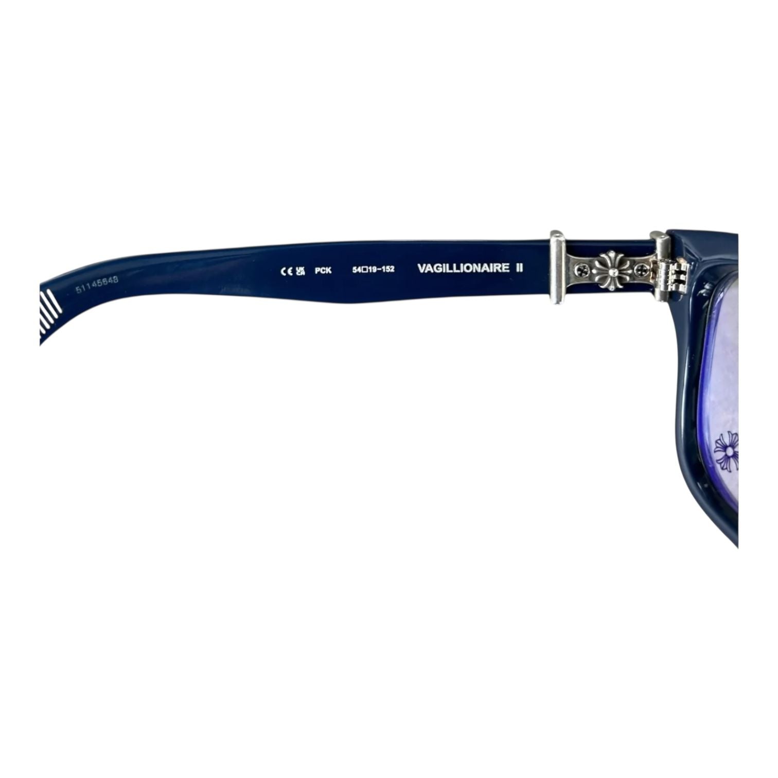 Chrome Hearts Vagillionaire II Peacock Blue/Silver Glasses