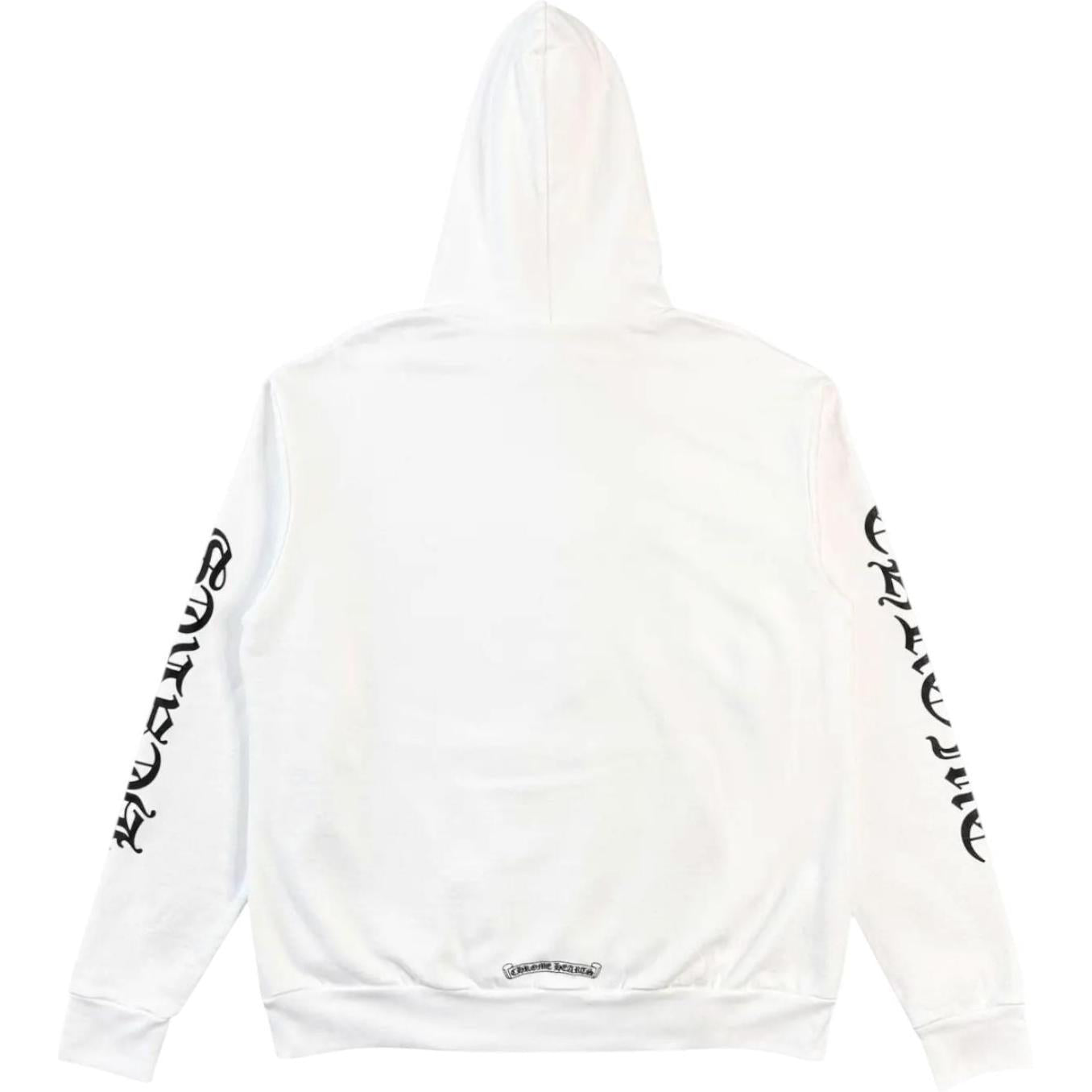 Chrome Hearts Vertical Logo Hoodie White