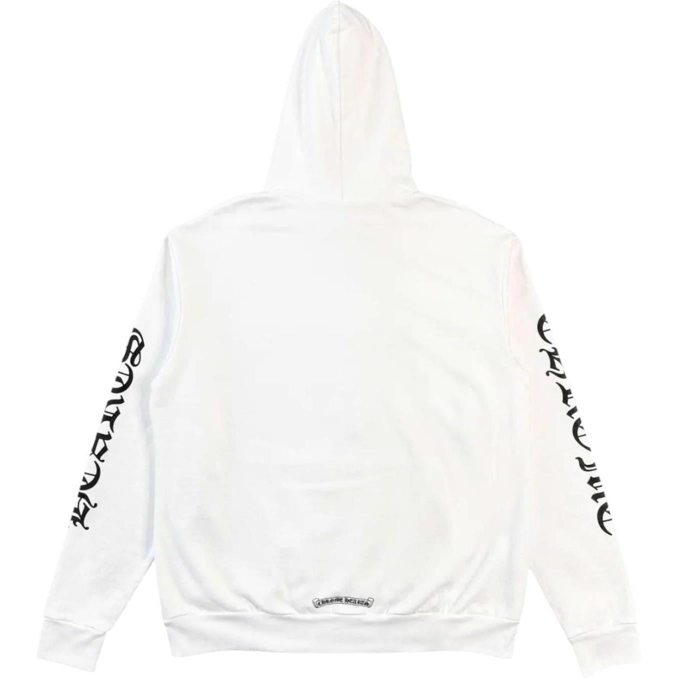 Chrome Hearts Vertical Logo Hoodie White