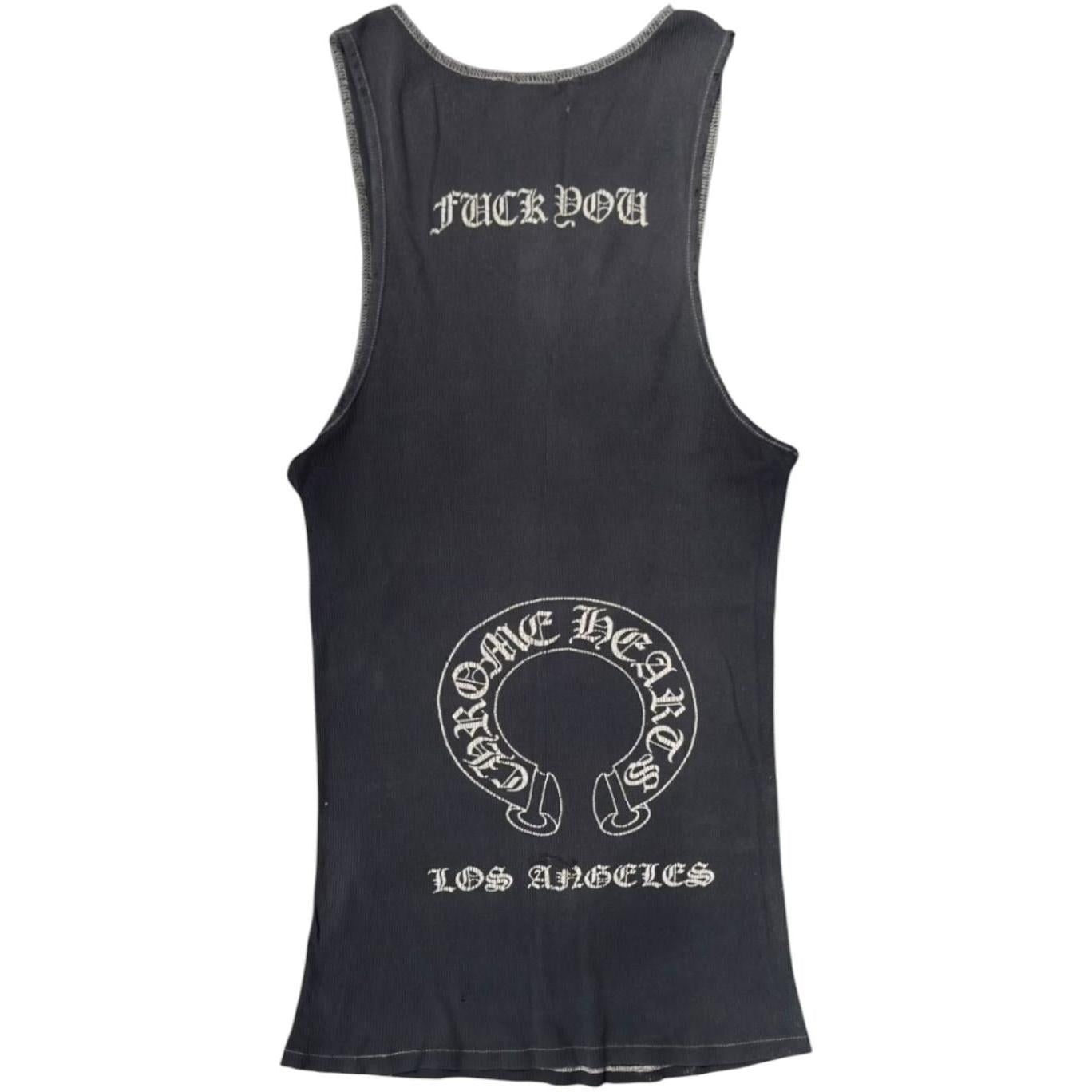 Chrome Hearts Vintage Dagger Logo Tank Top Faded Black - Used