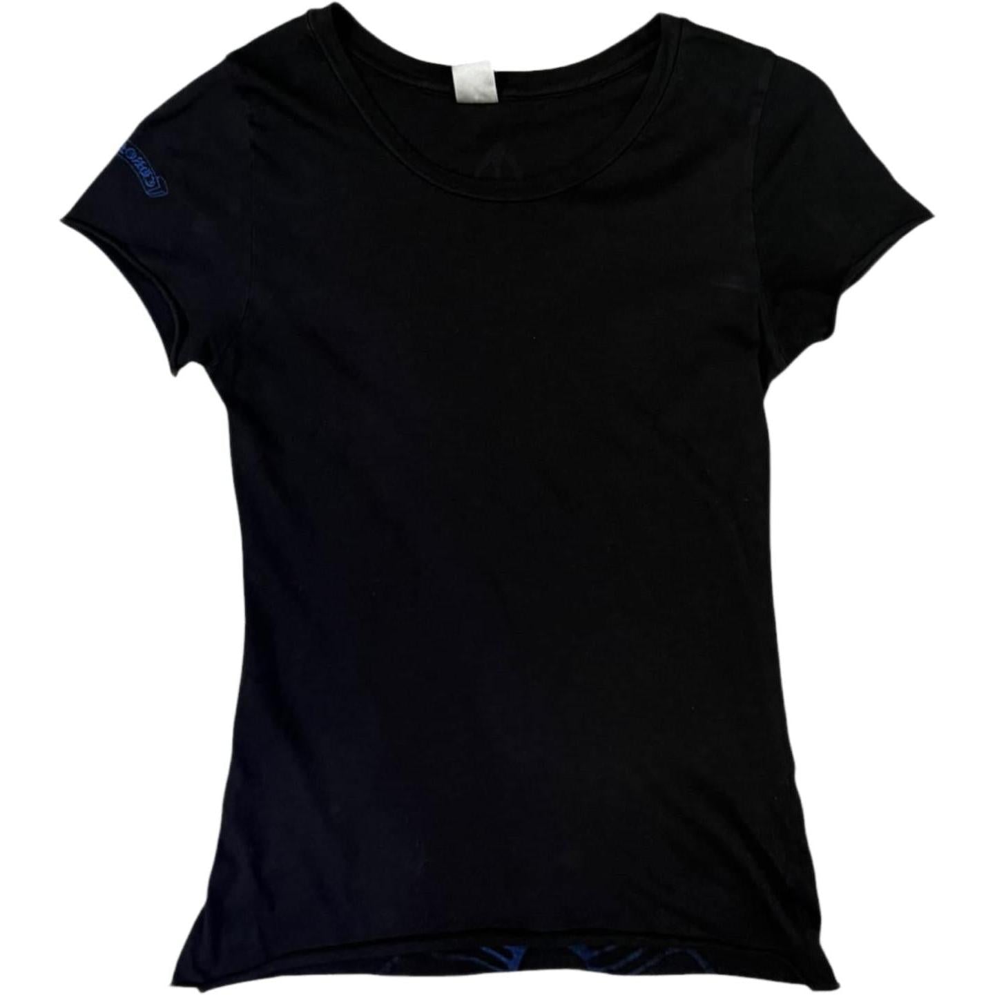 Chrome Hearts Vintage Floral Cross Blue Logo Women’s T-Shirt