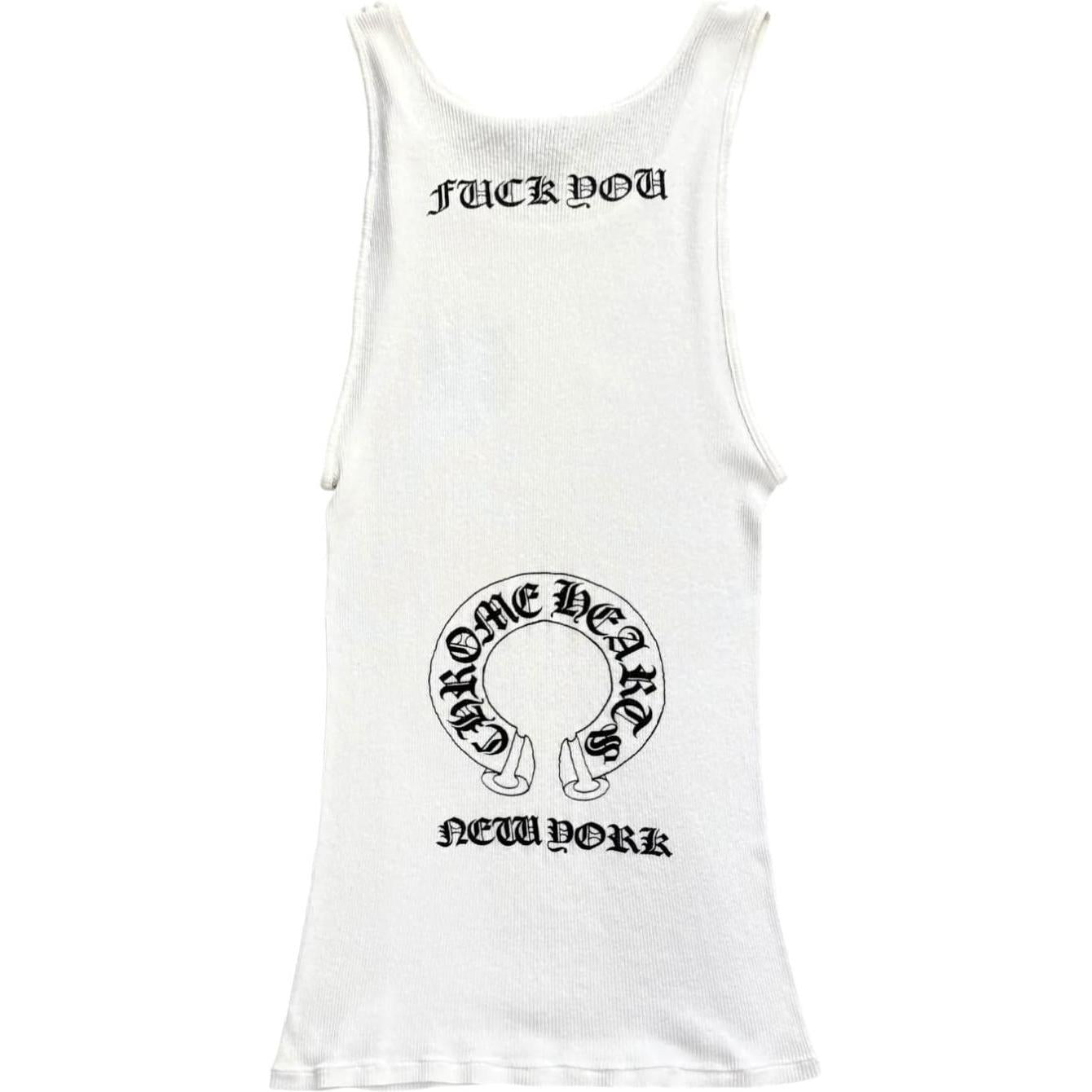 Chrome Hearts Vintage New York Exclusive Fuck You Tank Top White