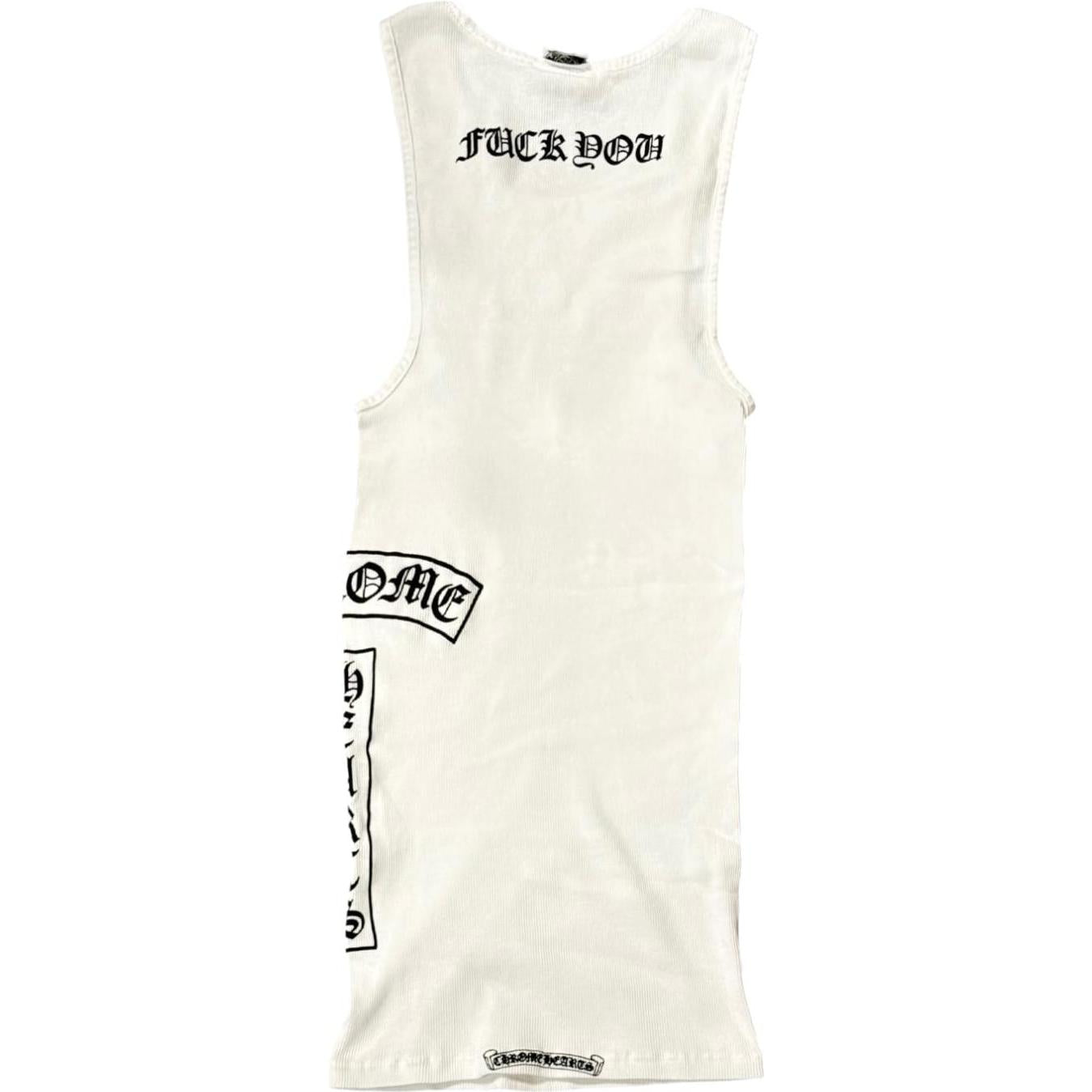 Chrome Hearts Vintage Side T-Bar Cross Tank Top White