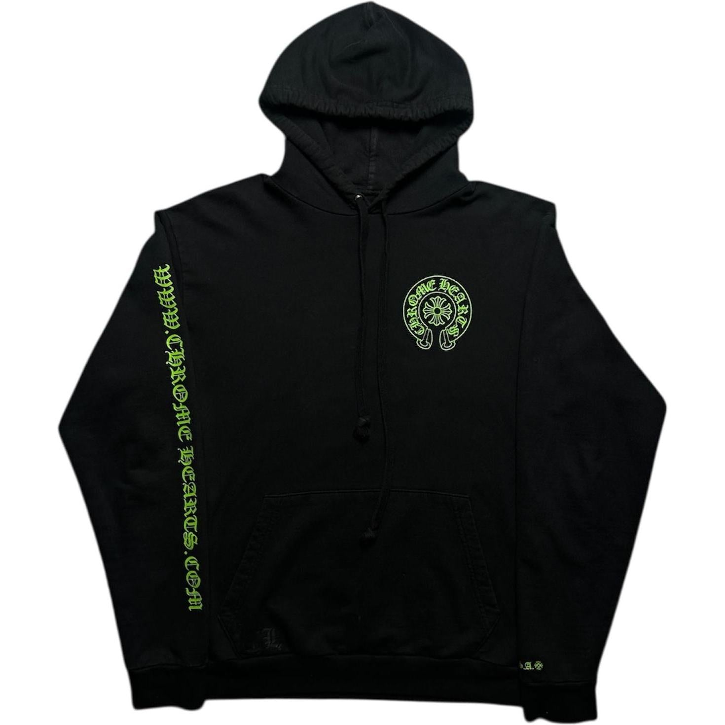 Chrome Hearts WWW.CHROMEHEARTS.COM Hoodie Black/Green Signed By Matty Boy - Like New