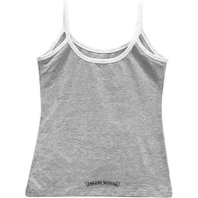 Chrome Hearts Women's Horseshoe Logo Tank Top Grey