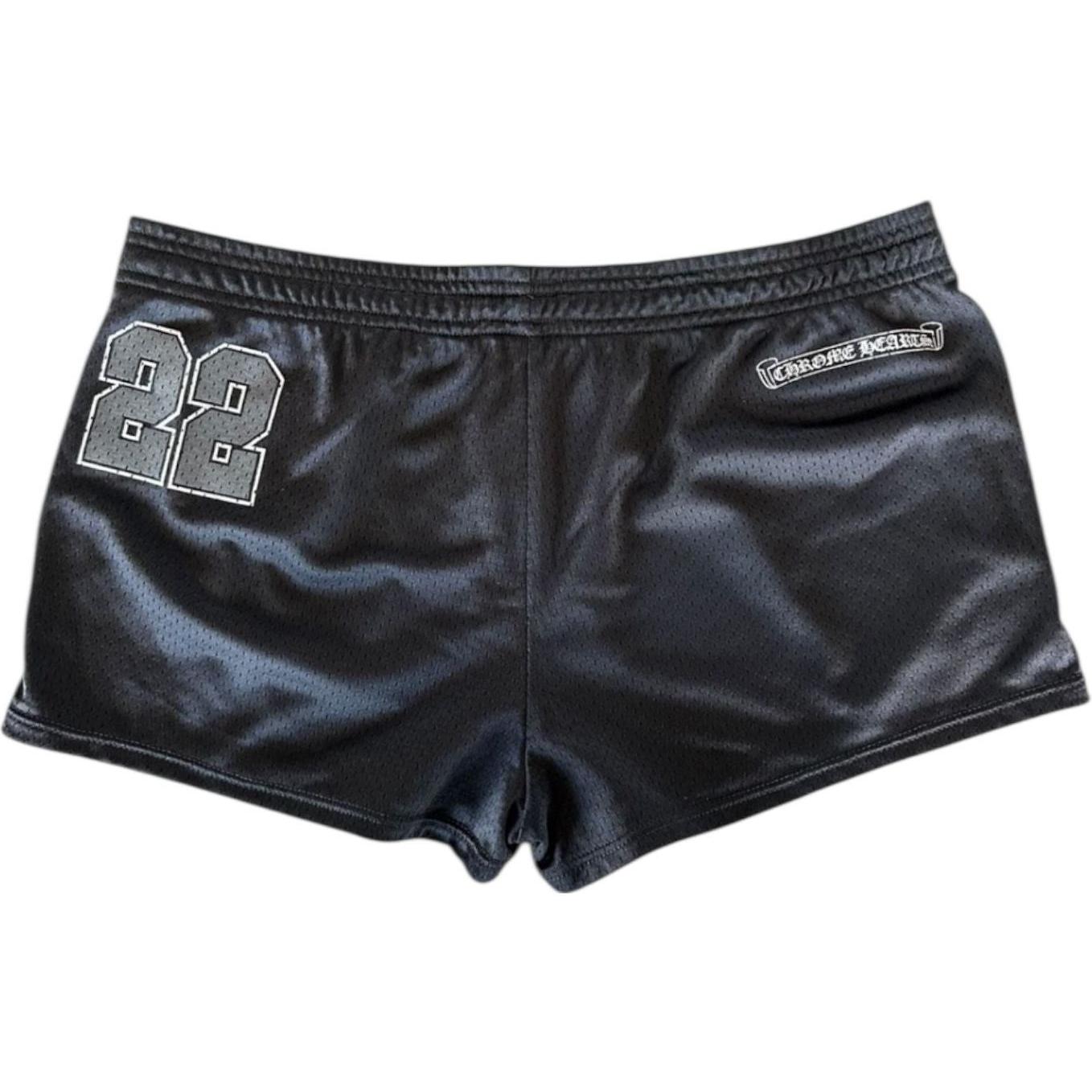 Chrome Hearts Womens Varsity Mesh CH 22 Shorts Black