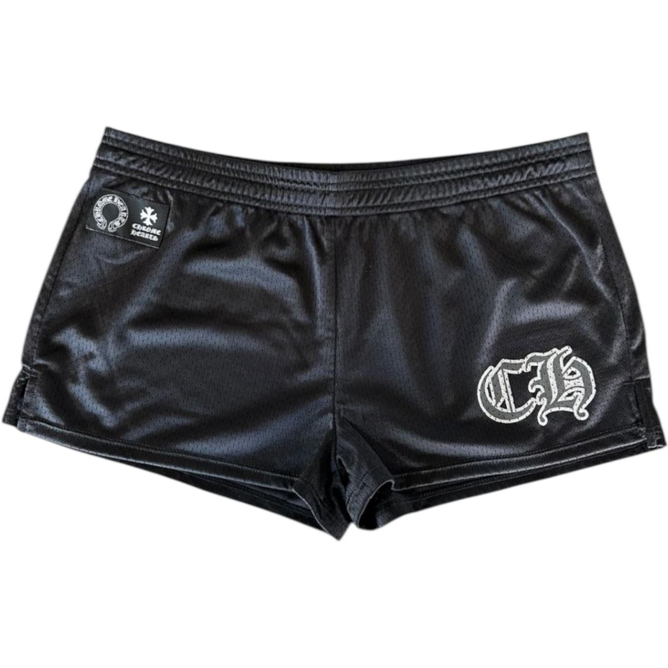 Chrome Hearts Womens Varsity Mesh CH 22 Shorts Black