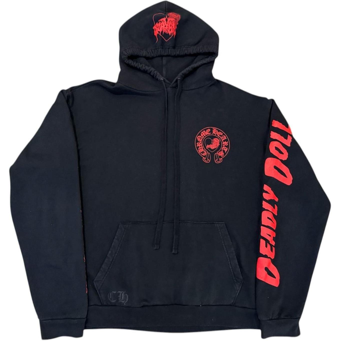 Chrome Hearts x Deadly Doll Online Exclusive Hoodie Black/Red - Gently Used
