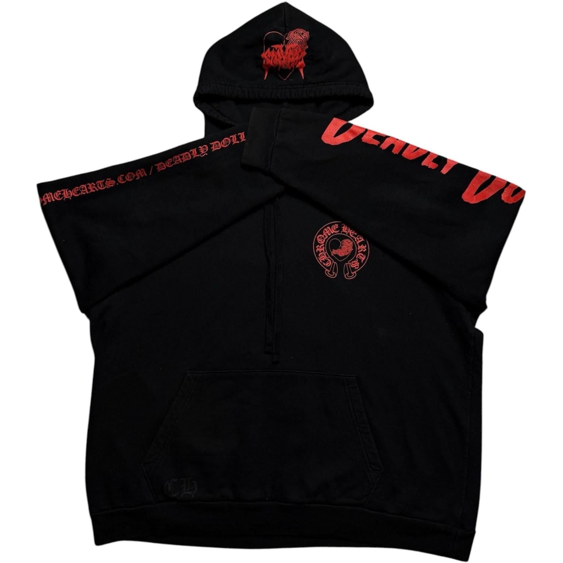 Chrome Hearts x Deadly Doll Online Exclusive Hoodie Black/Red - Like New