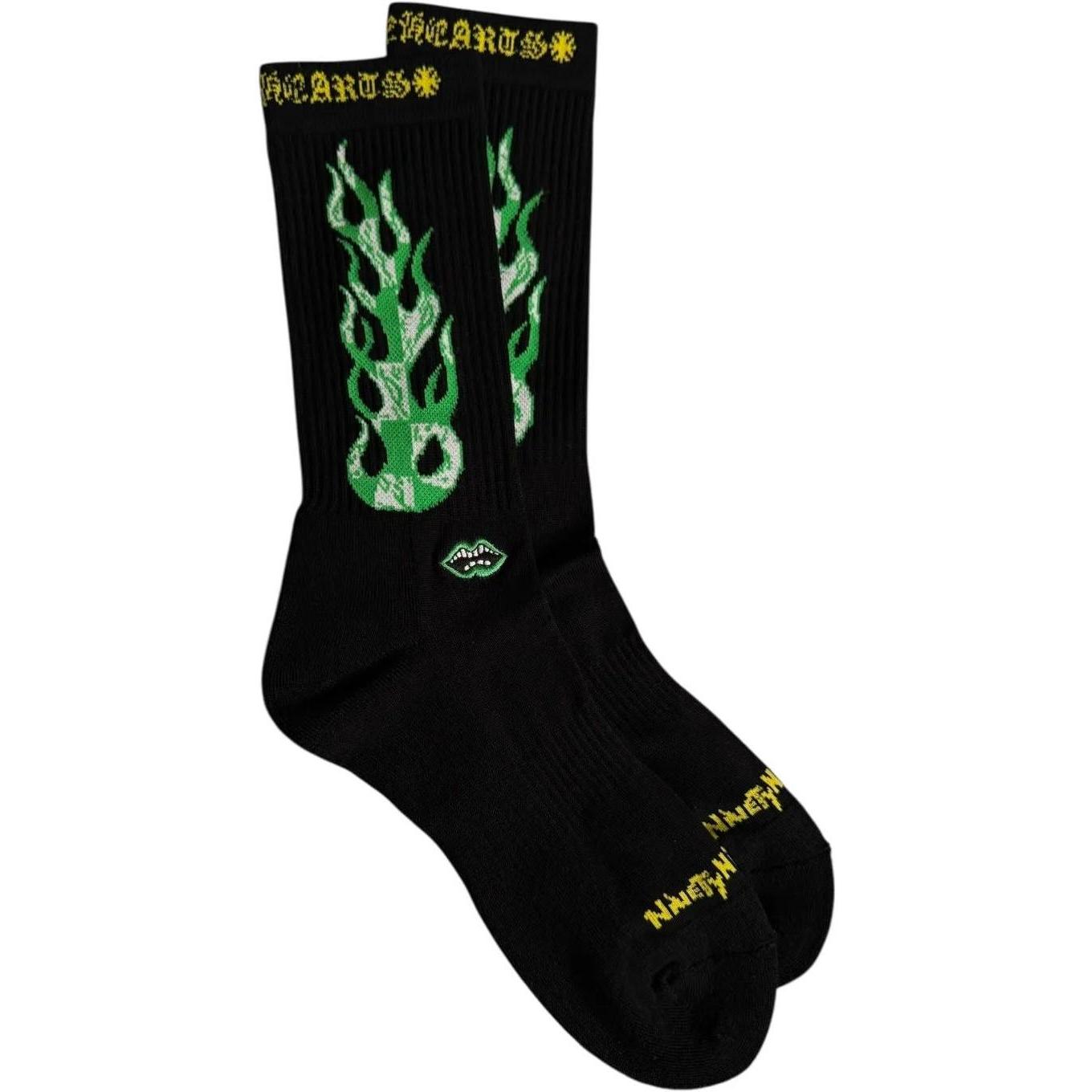 Chrome Hearts x Matty Boy Flame Socks Black