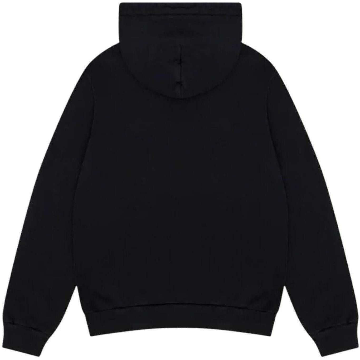 Denim Tears Embroidered Floral Logo Hoodie Black